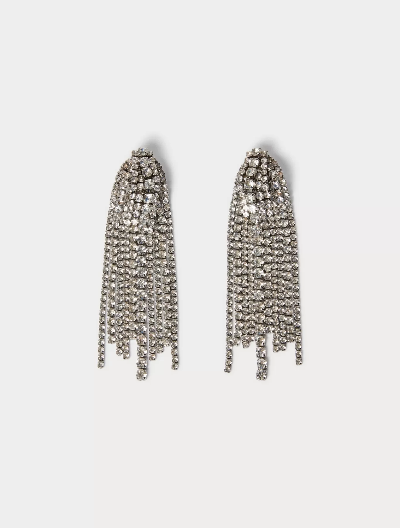 Marina Rinaldi Accessoires | Collection Elegante>Boucles d’oreilles chandelier avec strass ARGENT