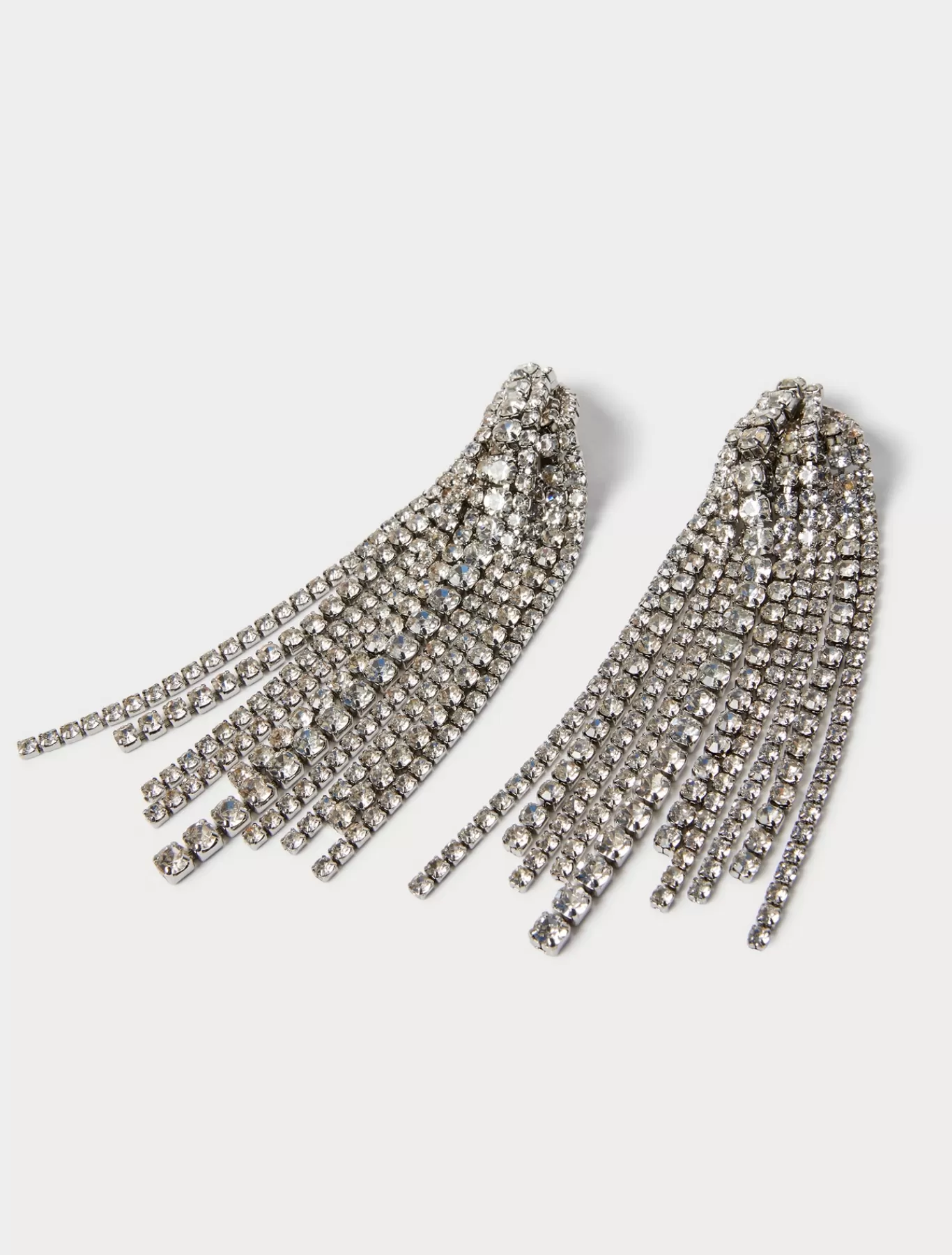 Marina Rinaldi Accessoires | Collection Elegante>Boucles d’oreilles chandelier avec strass ARGENT