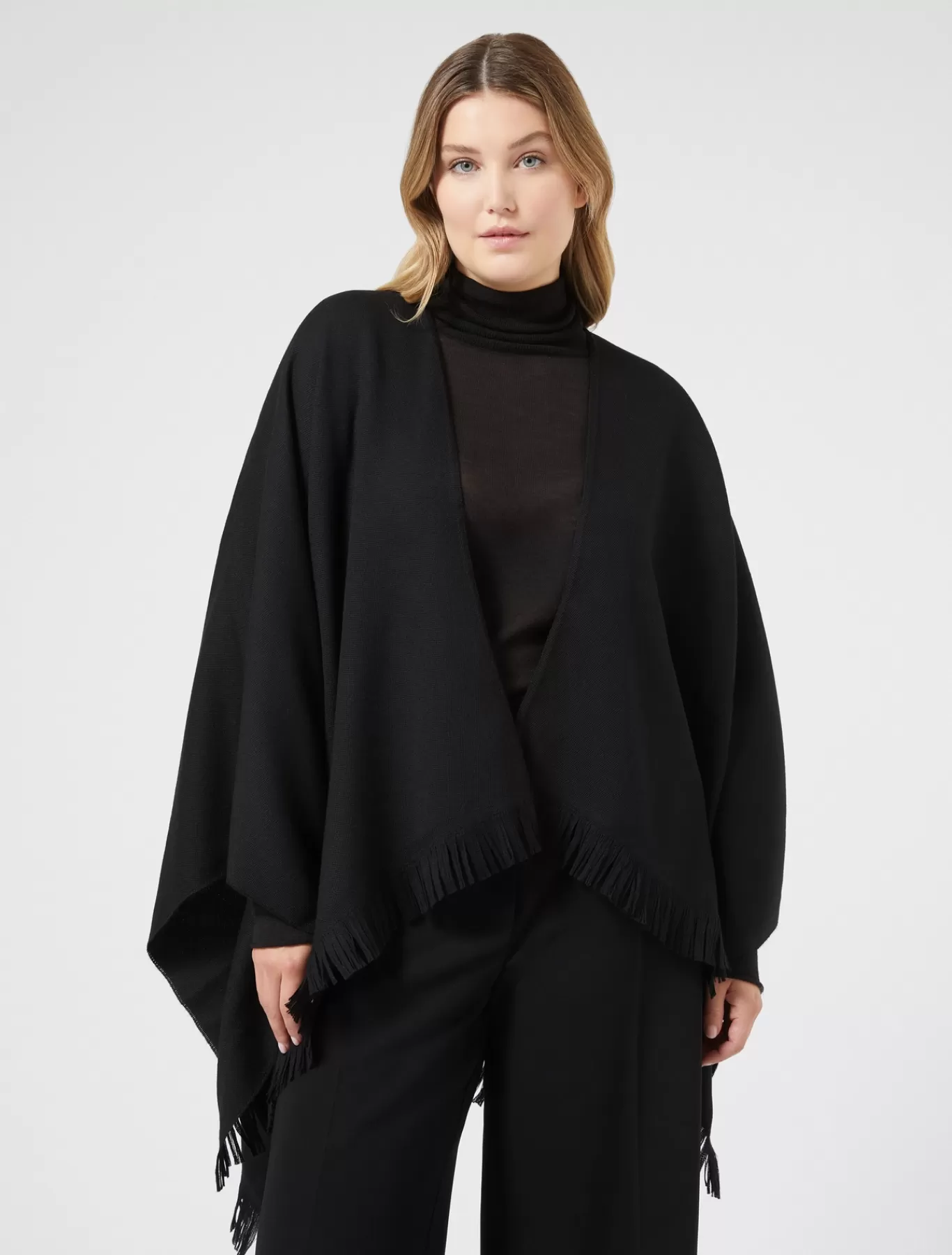 Marina Rinaldi Accessoires | Accessoires>Cape en laine NOIR