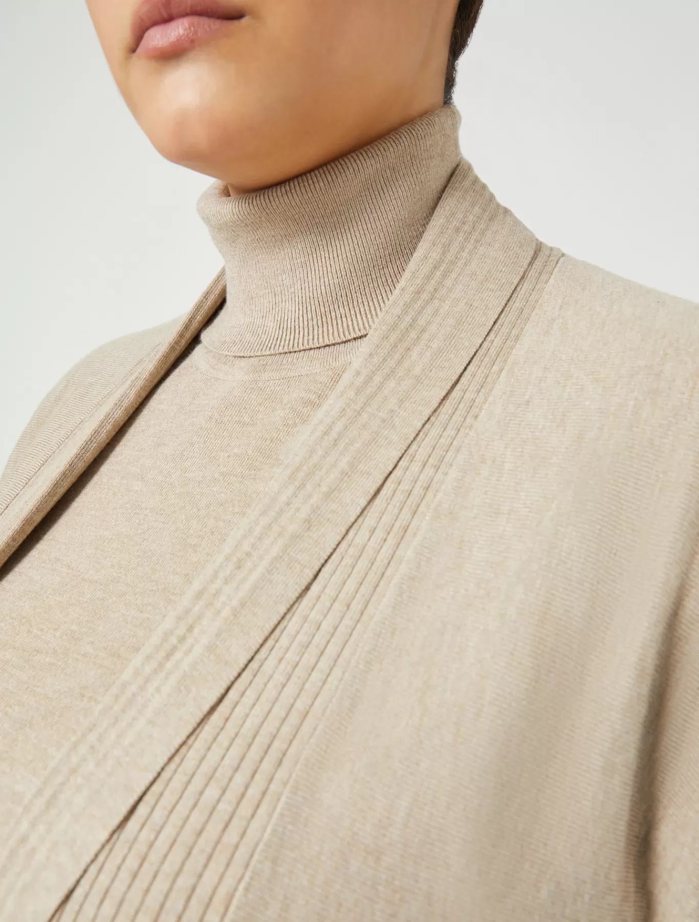 Marina Rinaldi Pulls | Pulls>Cardigan en fil de viscose BEIGE