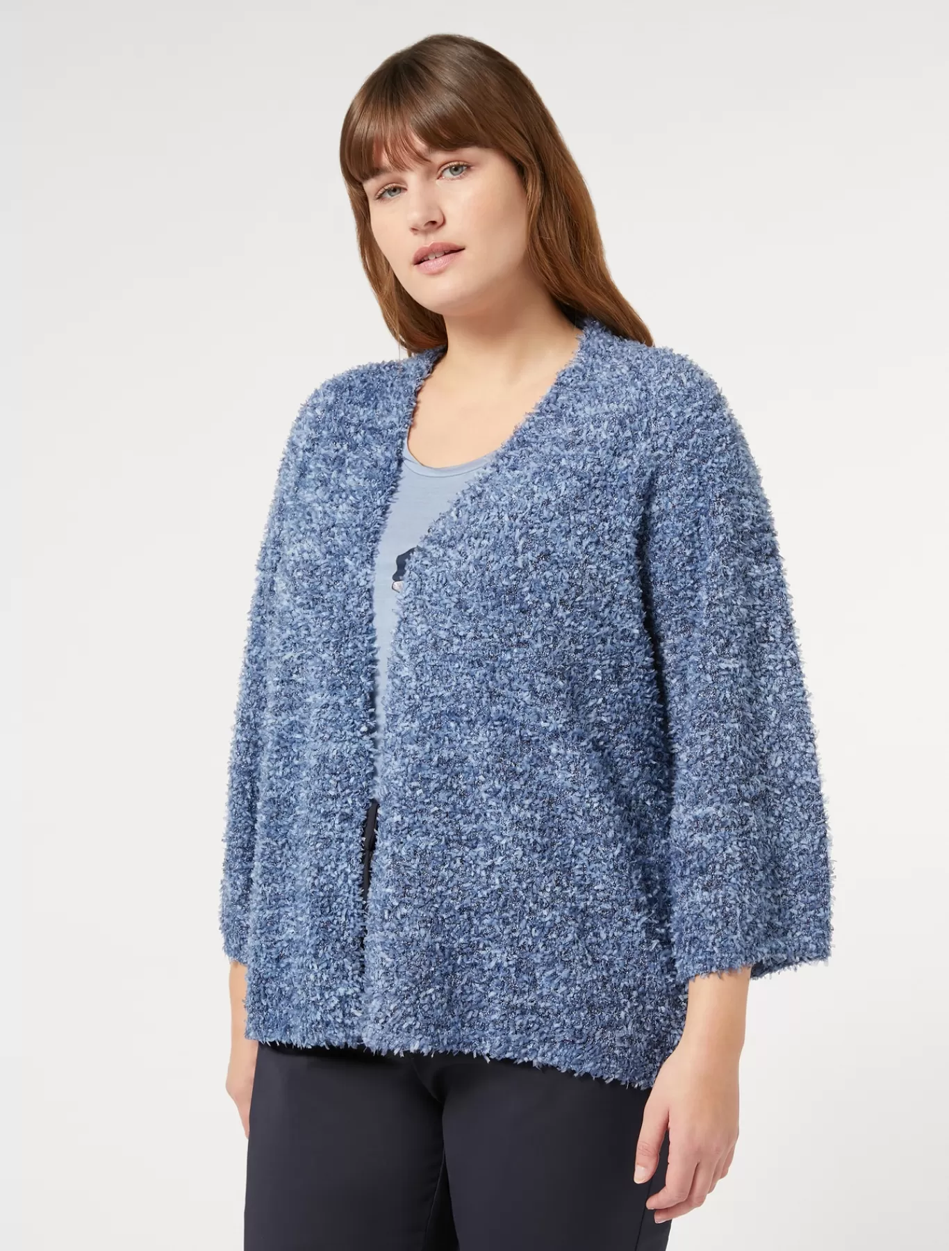 Marina Rinaldi Pulls | Pulls>Cardigan en fil lurex AZURE