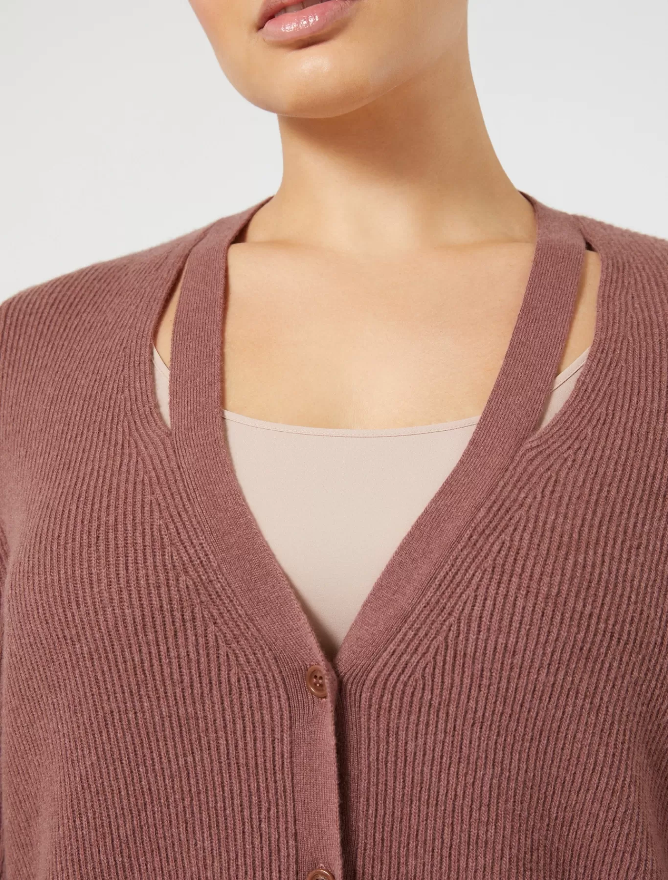 Marina Rinaldi Pulls | Pulls>Cardigan en laine et cachemire ROUILLE