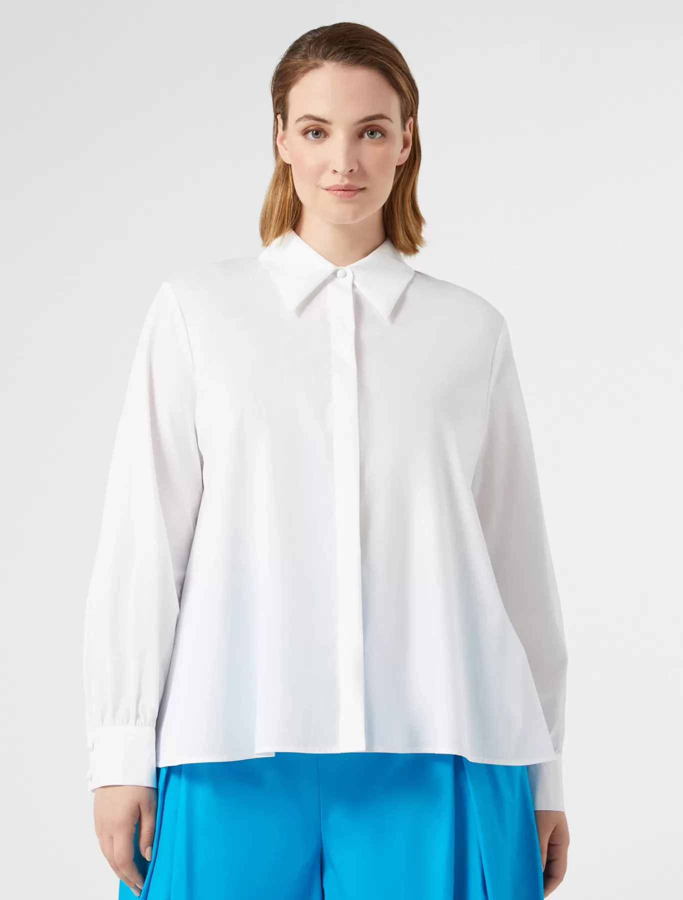 Marina Rinaldi Tuniques, Chemisiers & Blouses>Chemise en coton BLANCNEUTRE