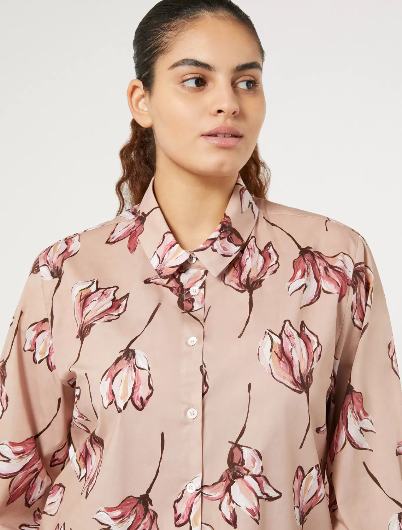 Marina Rinaldi Tuniques, Chemisiers & Blouse | Tuniques, Chemisiers & Blouses>Chemise en coton imprimé ROSE