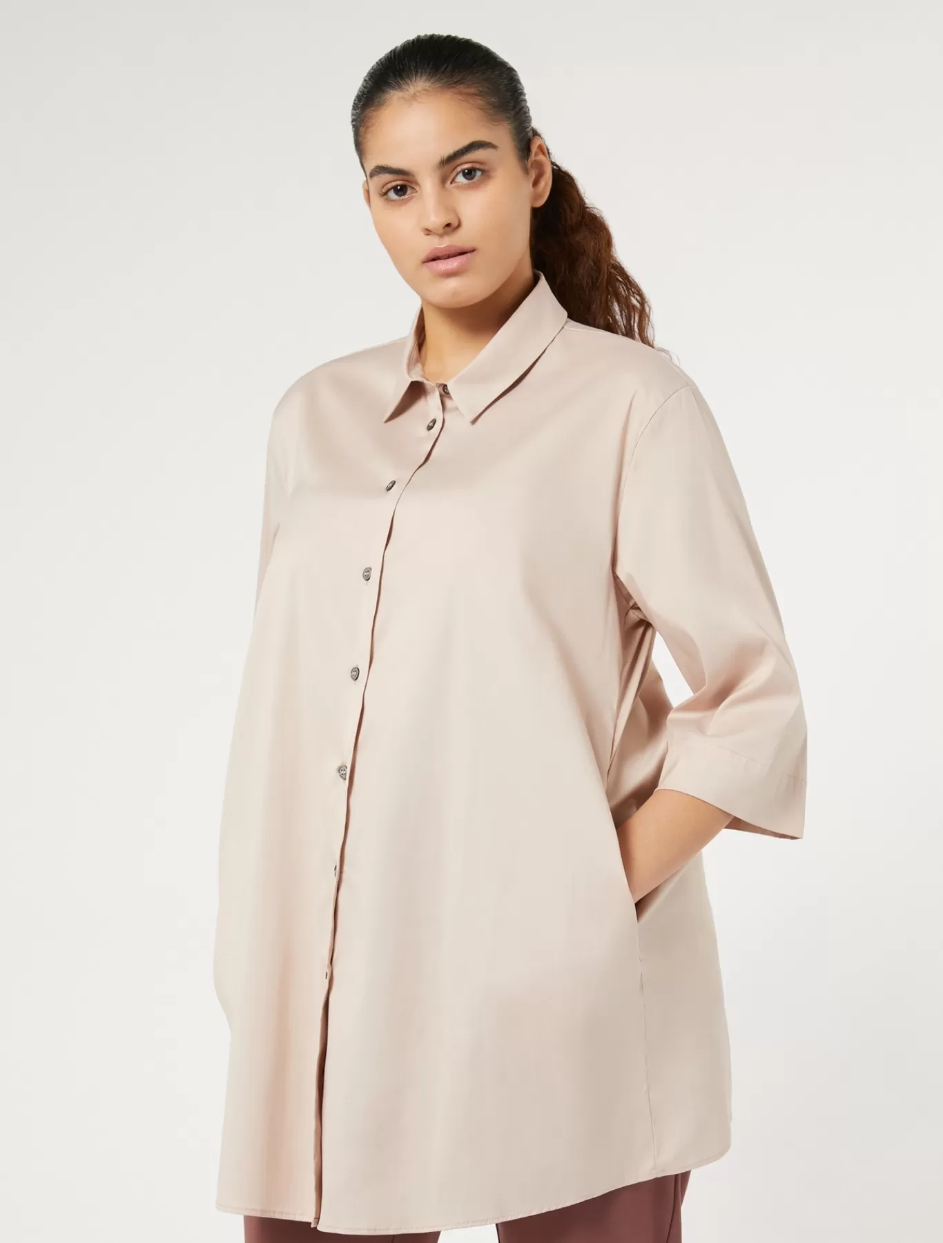 Marina Rinaldi Tuniques, Chemisiers & Blouse | Tuniques, Chemisiers & Blouses>Chemise en popeline IVOIRE