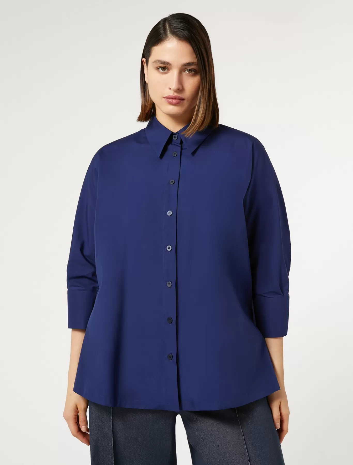 Marina Rinaldi Tuniques, Chemisiers & Blouse | Tuniques, Chemisiers & Blouses>Chemise en popeline BLEUVIOLET