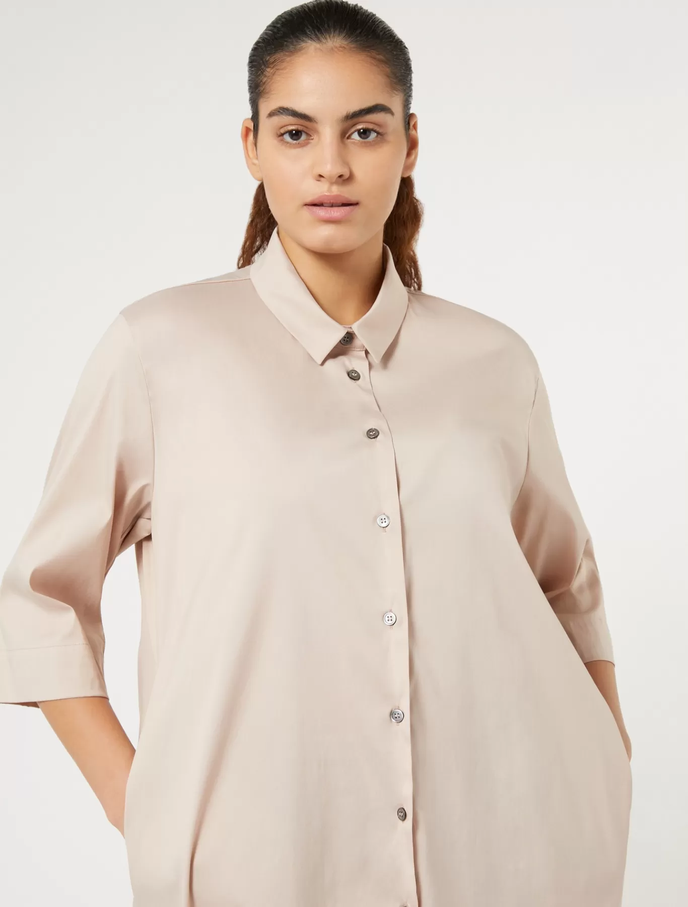 Marina Rinaldi Tuniques, Chemisiers & Blouse | Tuniques, Chemisiers & Blouses>Chemise en popeline IVOIRE