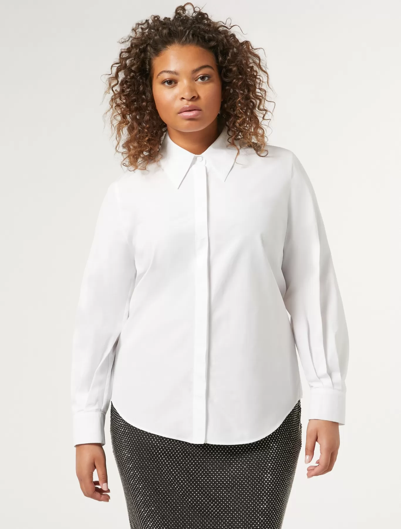 Marina Rinaldi Tuniques, Chemisiers & Blouse | Tuniques, Chemisiers & Blouses>Chemise en popeline de coton BLANCNEUTRE