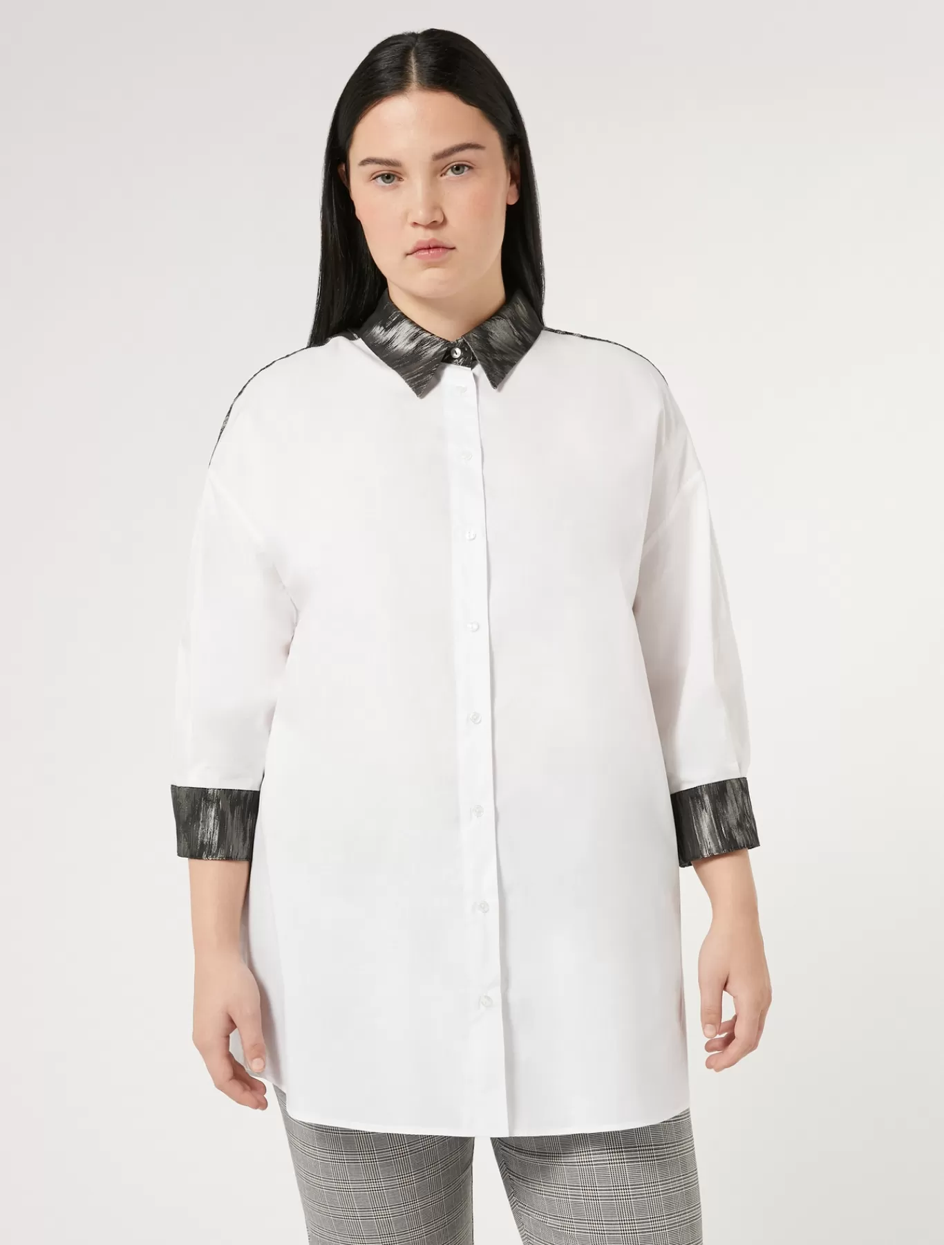 Marina Rinaldi Tuniques, Chemisiers & Blouse | Tuniques, Chemisiers & Blouses>Chemise en popeline de coton BLANCNEUTRE