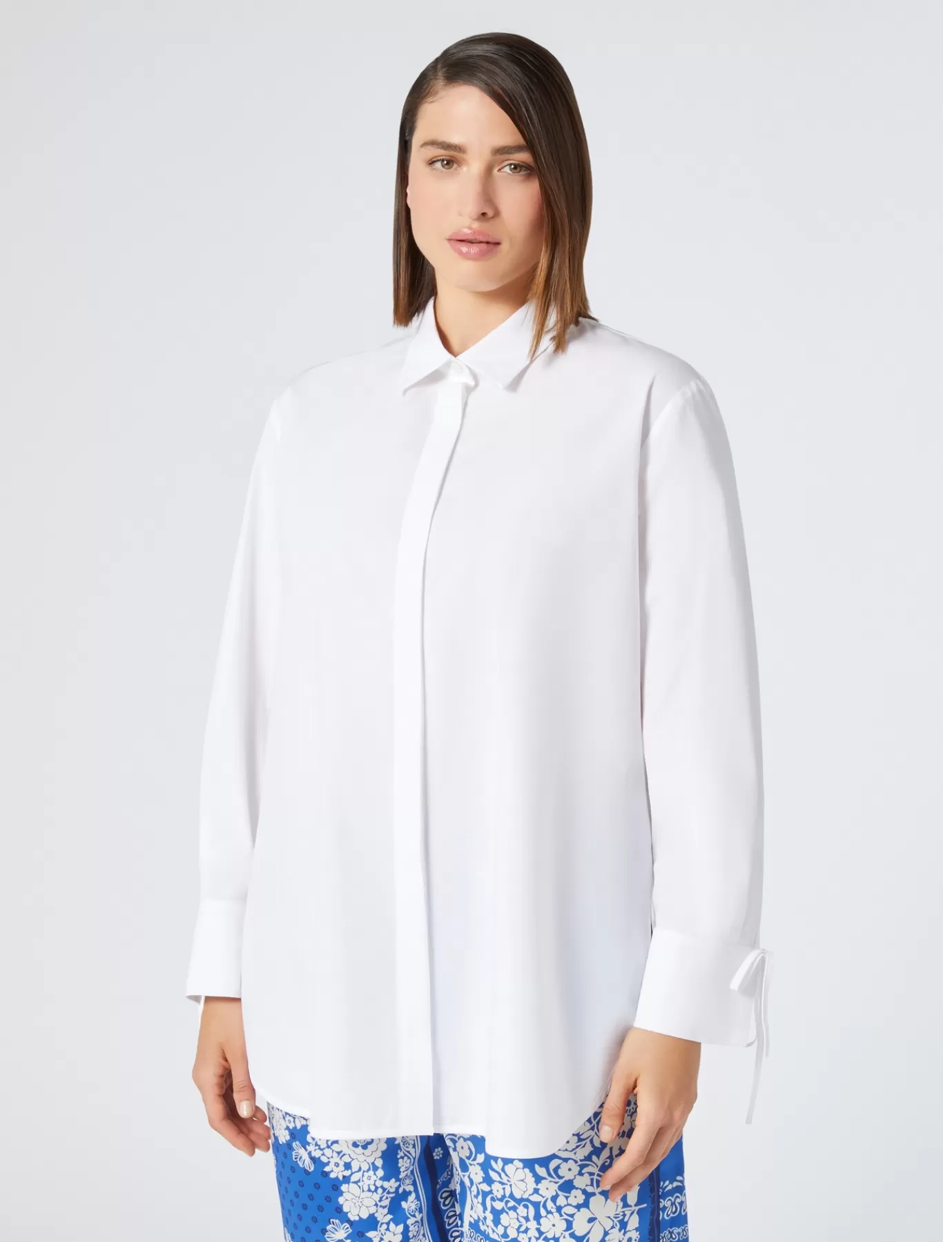 Marina Rinaldi Tuniques, Chemisiers & Blouse | Tuniques, Chemisiers & Blouses>Chemise en popeline de coton BLANCNEUTRE