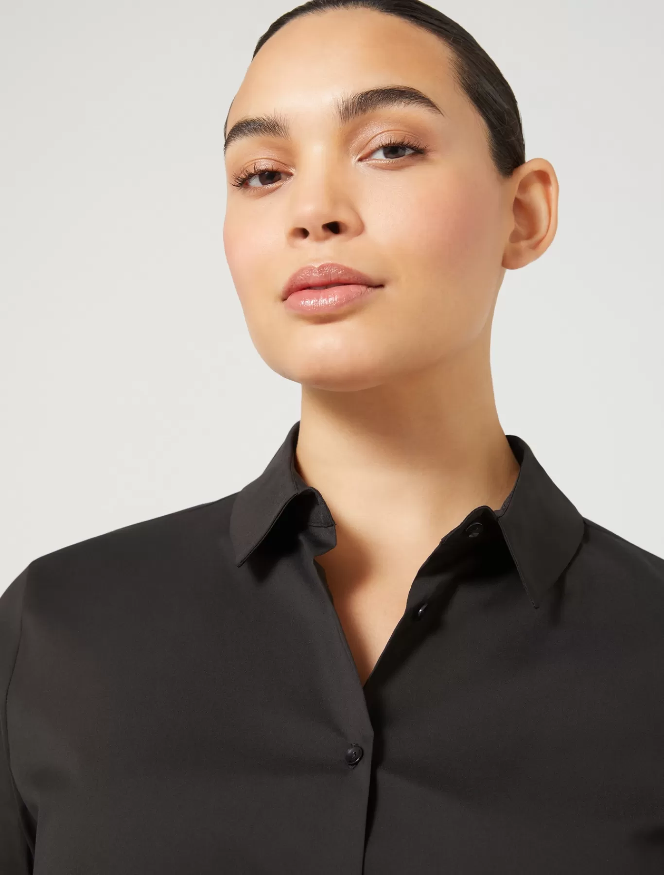 Marina Rinaldi Tuniques, Chemisiers & Blouse | Tuniques, Chemisiers & Blouses>Chemise en popeline stretch NOIR