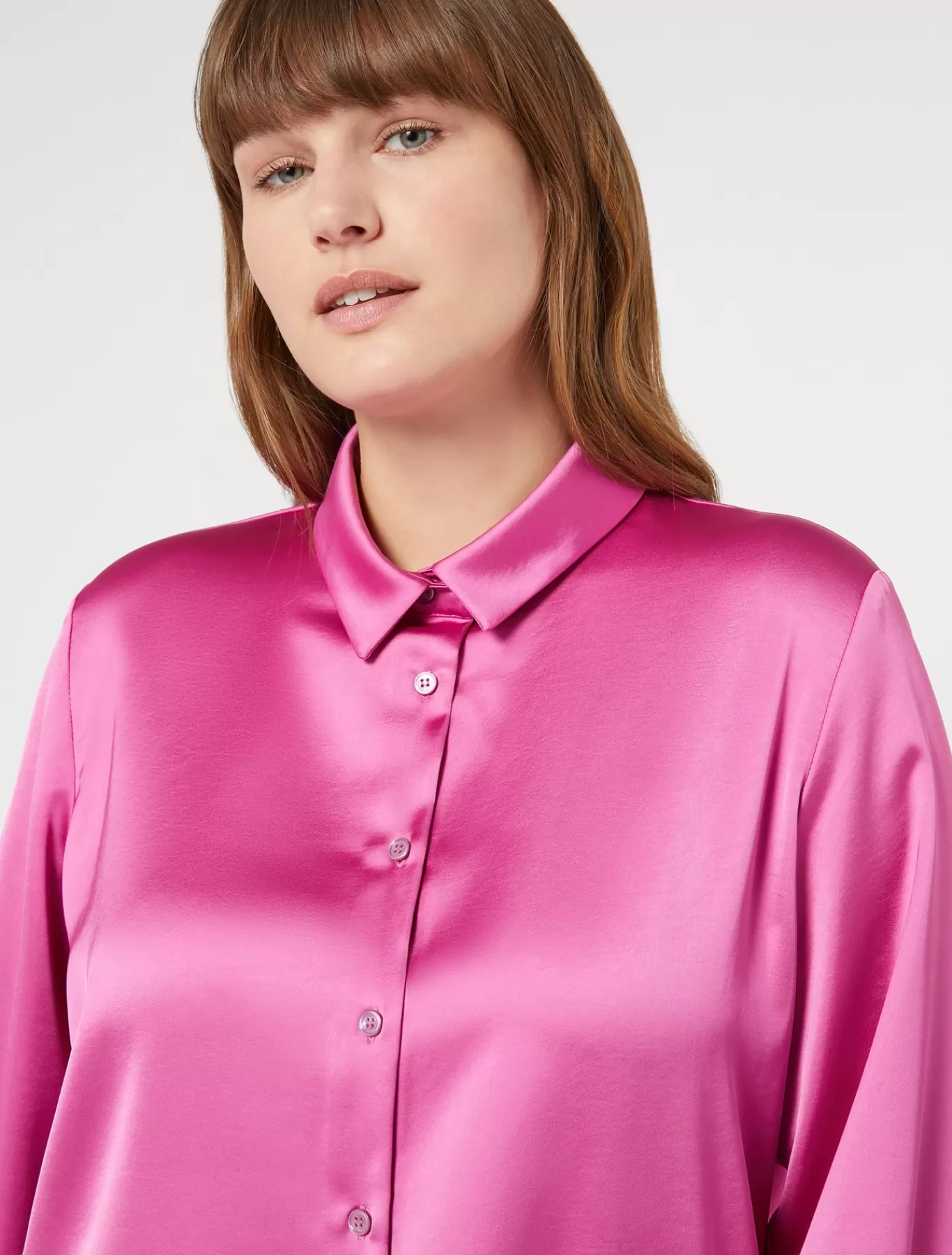 Marina Rinaldi Tuniques, Chemisiers & Blouse | Tuniques, Chemisiers & Blouses>Chemise en satin fluide VIEUXROSE