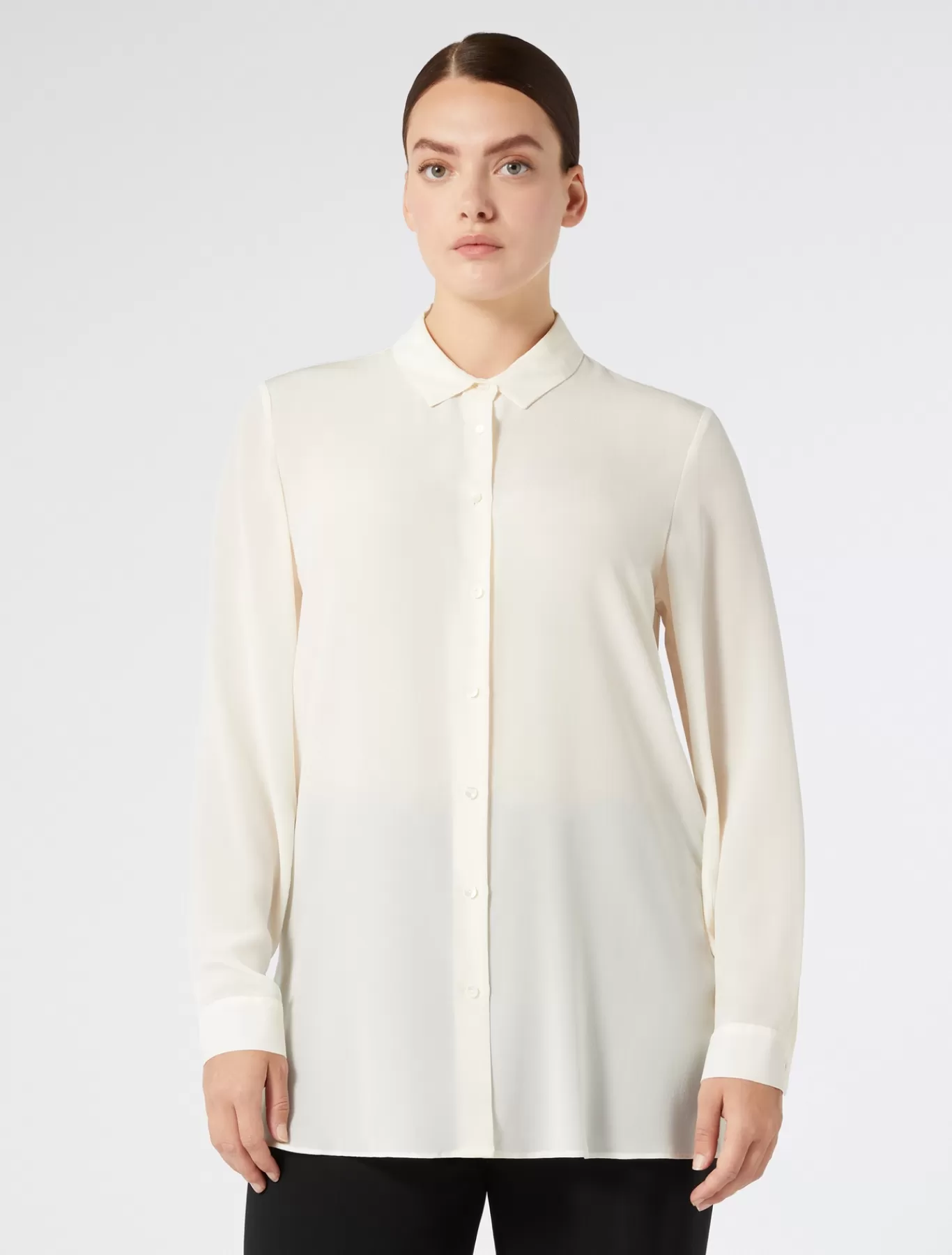 Marina Rinaldi Tuniques, Chemisiers & Blouse | Tuniques, Chemisiers & Blouses>Chemise en soie BLANC