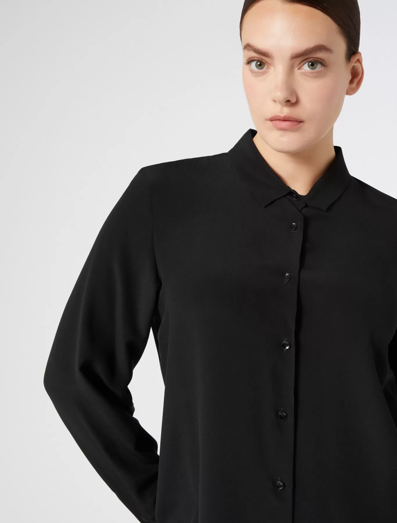 Marina Rinaldi Tuniques, Chemisiers & Blouse | Tuniques, Chemisiers & Blouses>Chemise en soie NOIR