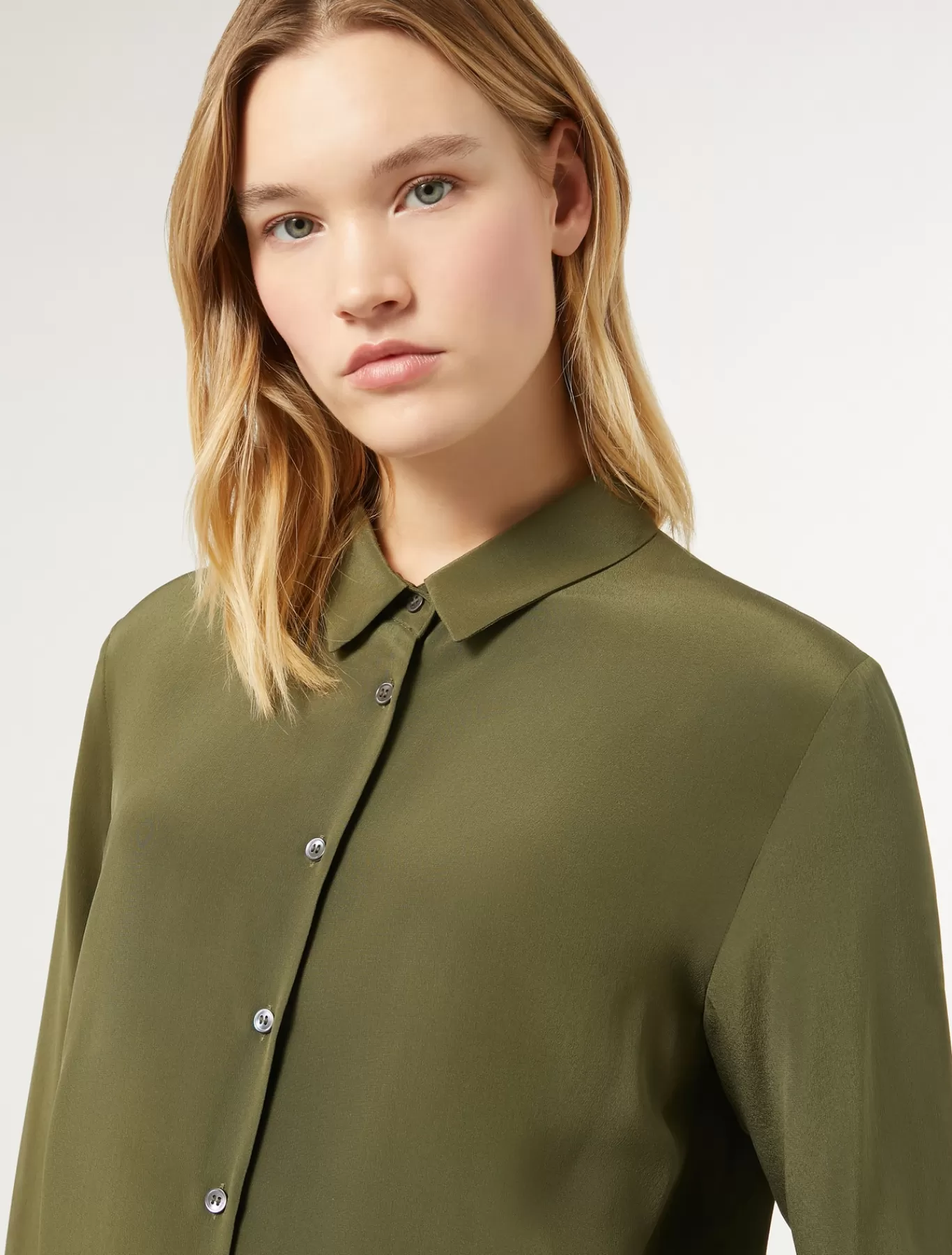 Marina Rinaldi Tuniques, Chemisiers & Blouse | Tuniques, Chemisiers & Blouses>Chemise en soie VERT