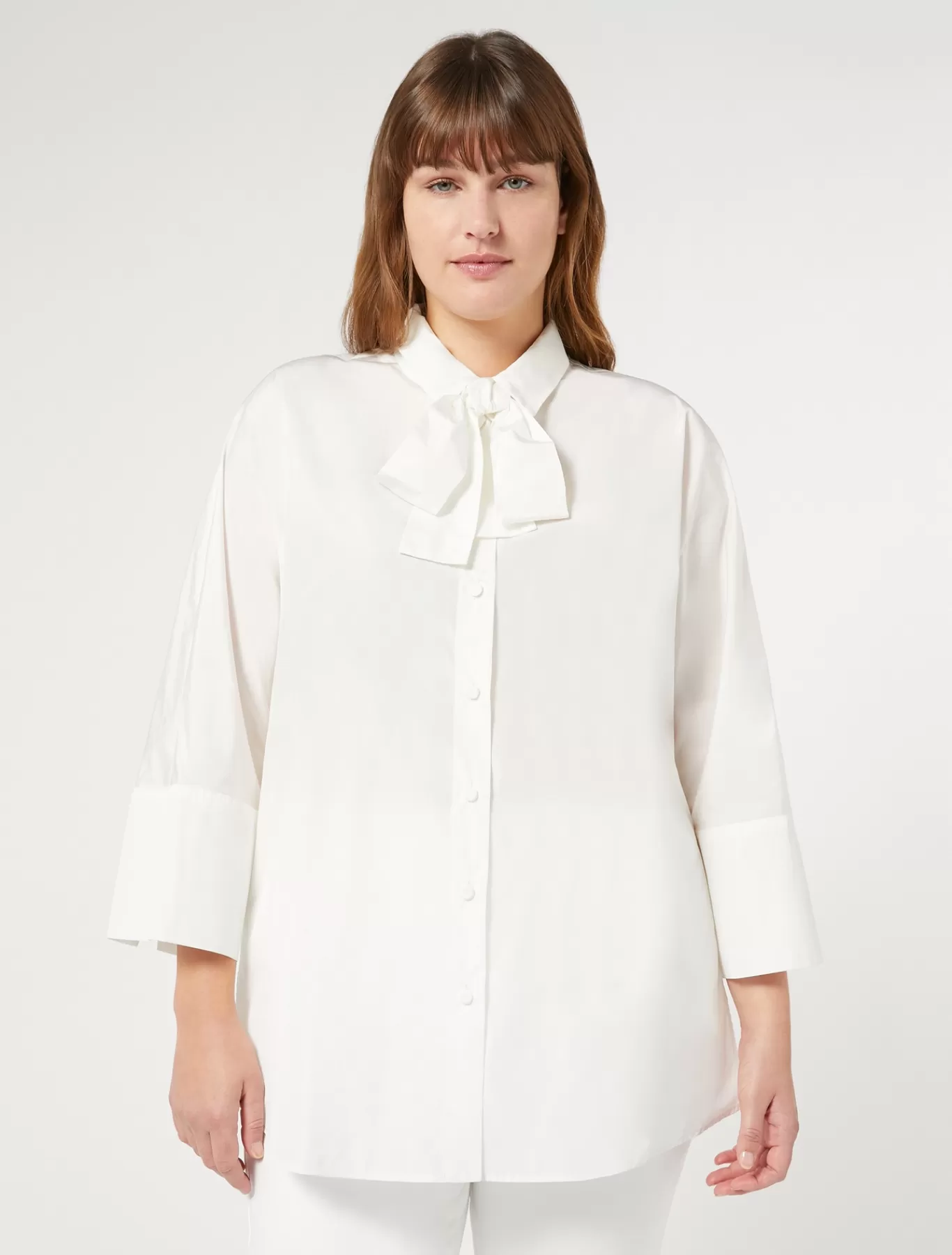 Marina Rinaldi Tuniques, Chemisiers & Blouse | Tuniques, Chemisiers & Blouses>Chemise en taffetas BLANC