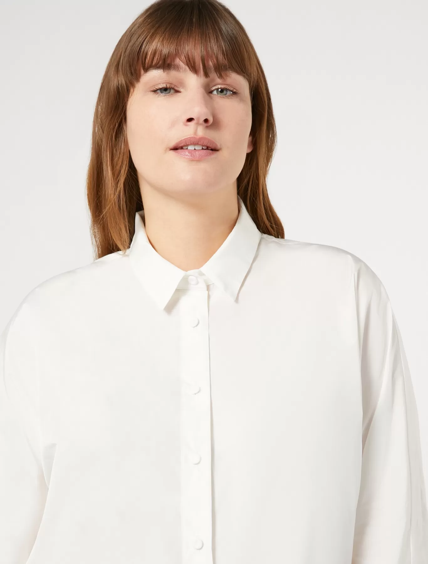 Marina Rinaldi Tuniques, Chemisiers & Blouse | Tuniques, Chemisiers & Blouses>Chemise en taffetas BLANC