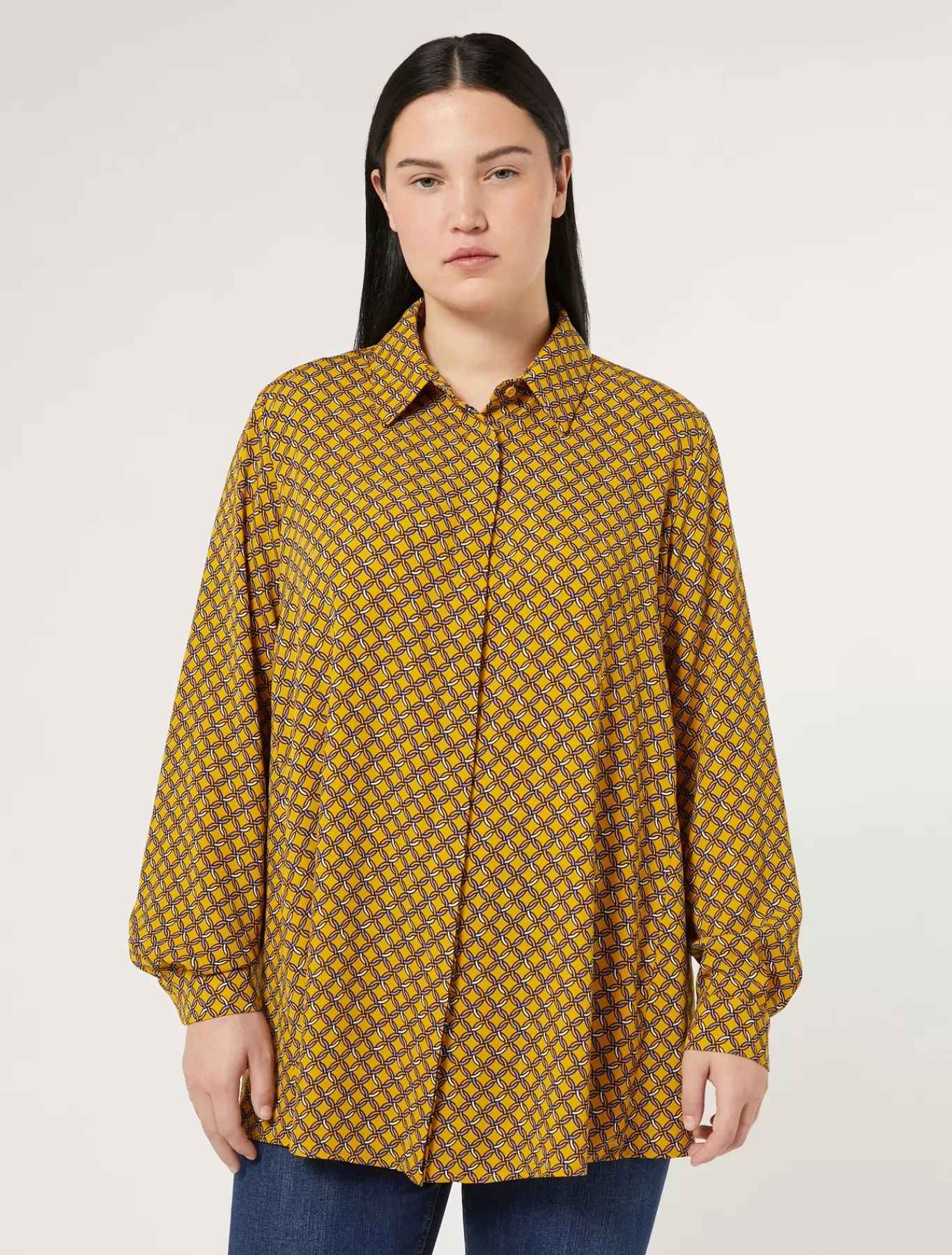 Marina Rinaldi Tuniques, Chemisiers & Blouse | Tuniques, Chemisiers & Blouses>Chemisier en cady JAUNE