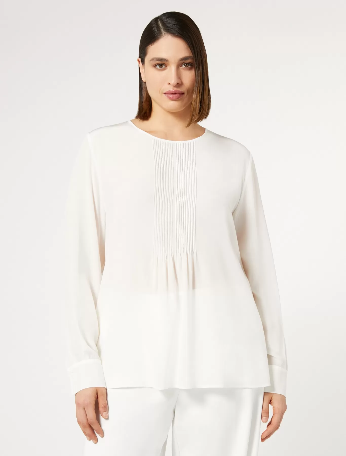 Marina Rinaldi Tuniques, Chemisiers & Blouse | Tuniques, Chemisiers & Blouses>Chemisier en soie BLANC