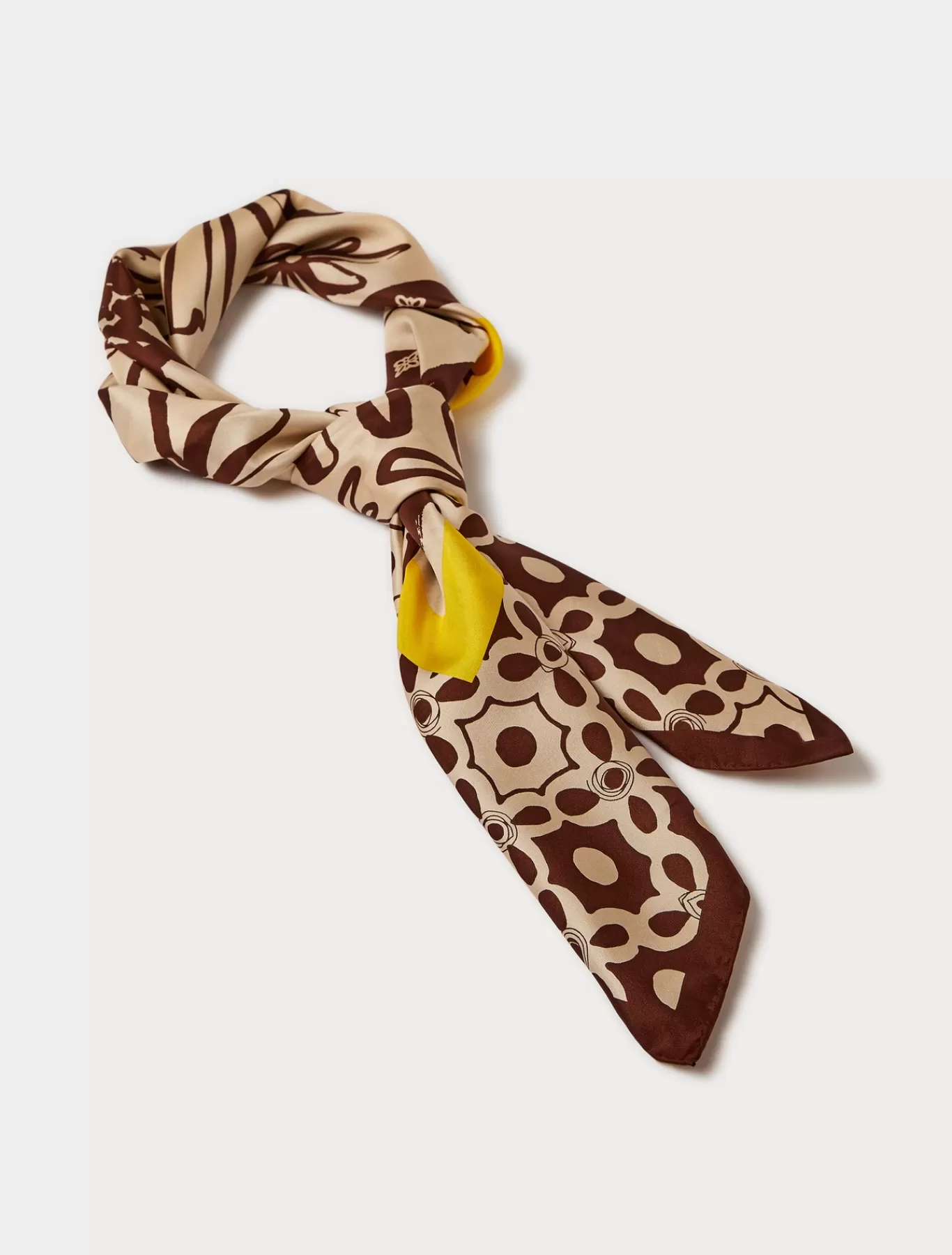 Marina Rinaldi Accessoires | Accessoires>Foulard en sergé de soie BRUN