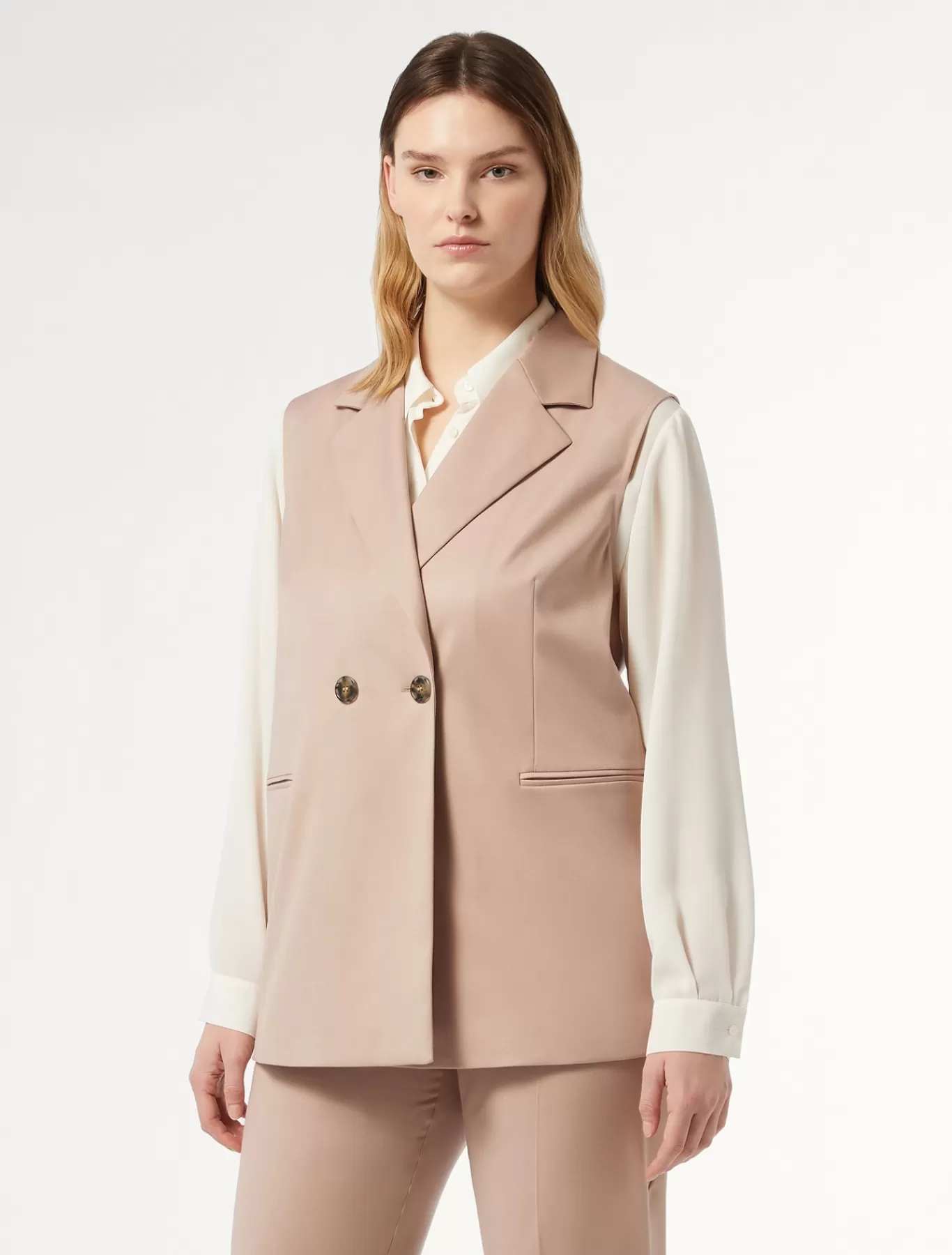 Marina Rinaldi Vestes & Blazers | Vestes & Blazers>Gilet en sergé MAUVE