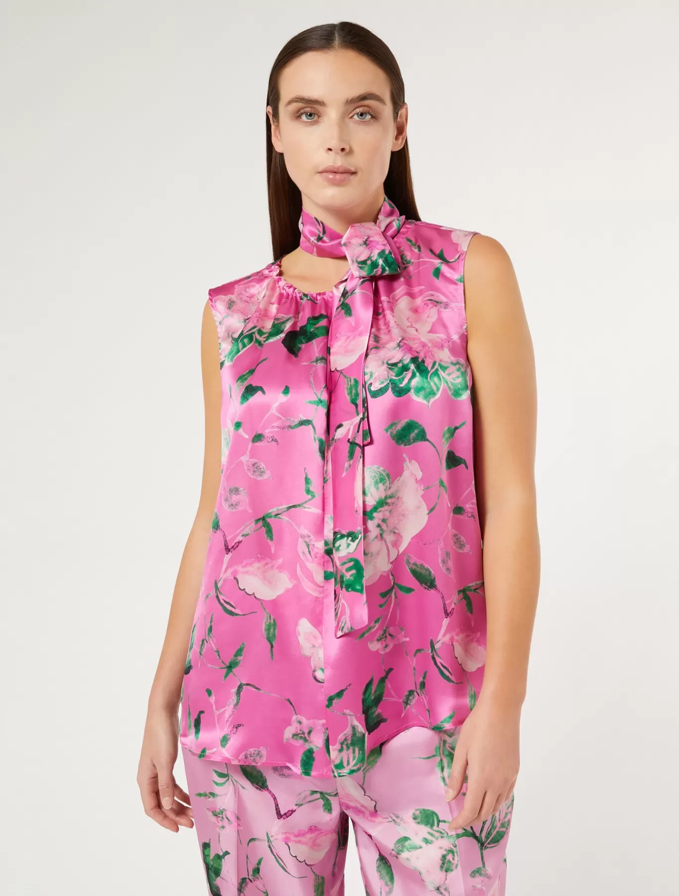 Marina Rinaldi Chemisiers | Tuniques, Chemisiers & Blouse>Haut en satin ROSE