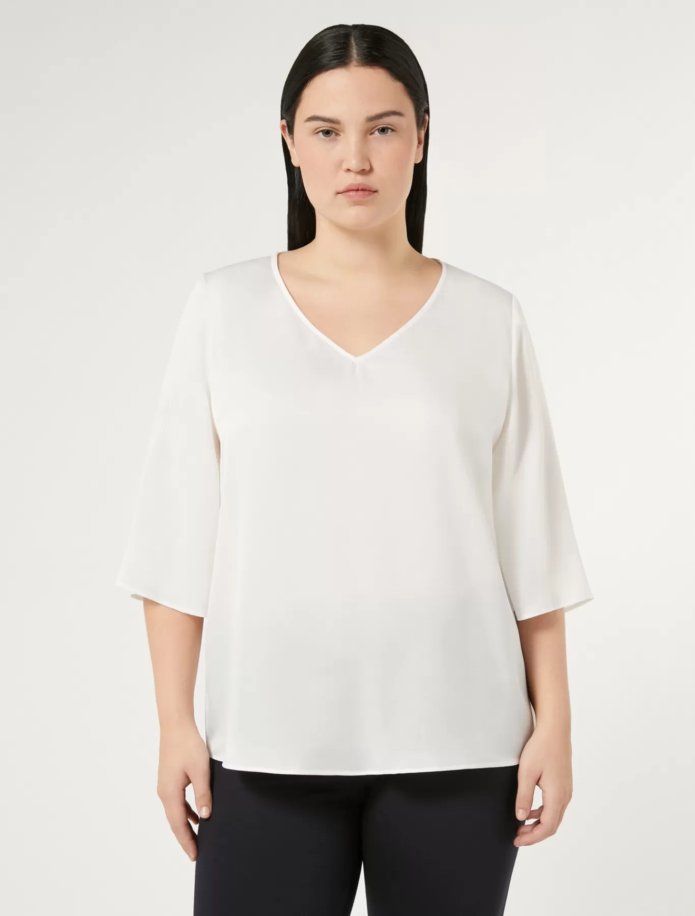 Marina Rinaldi Tuniques, Chemisiers & Blouse | Tuniques, Chemisiers & Blouses>Haut en satin BLANC