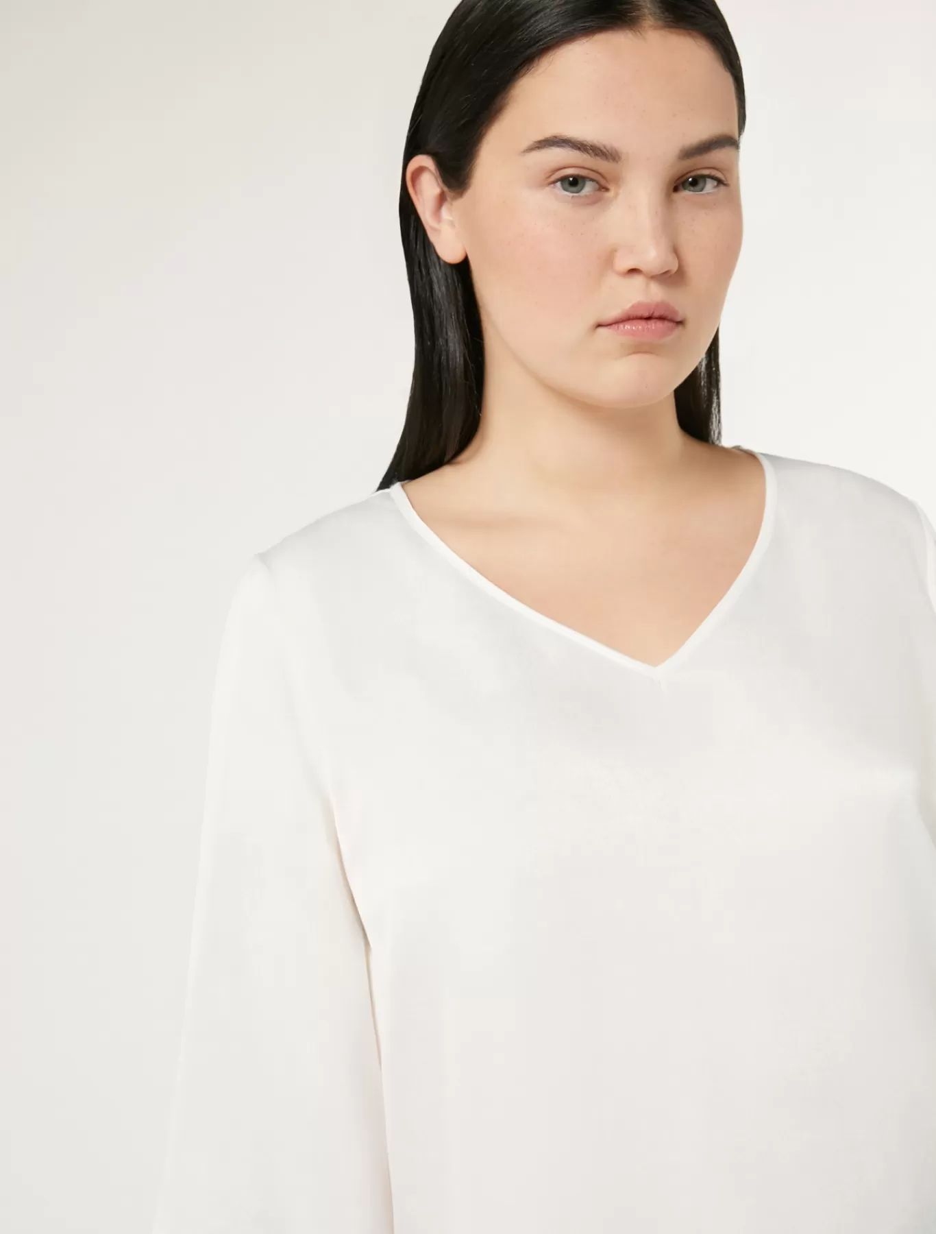 Marina Rinaldi Tuniques, Chemisiers & Blouse | Tuniques, Chemisiers & Blouses>Haut en satin BLANC