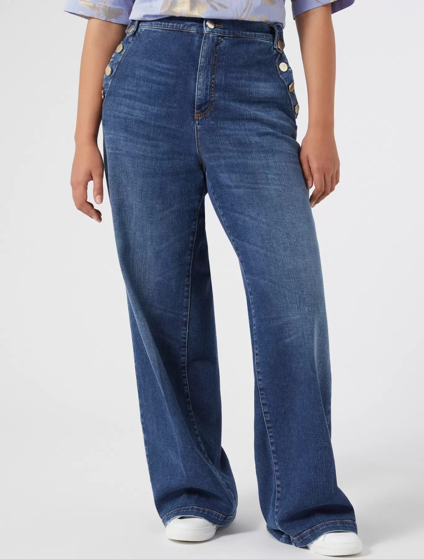 Marina Rinaldi Pantalons & Jeans | Pantalons & Jeans>Jean en denim de coton BLEU