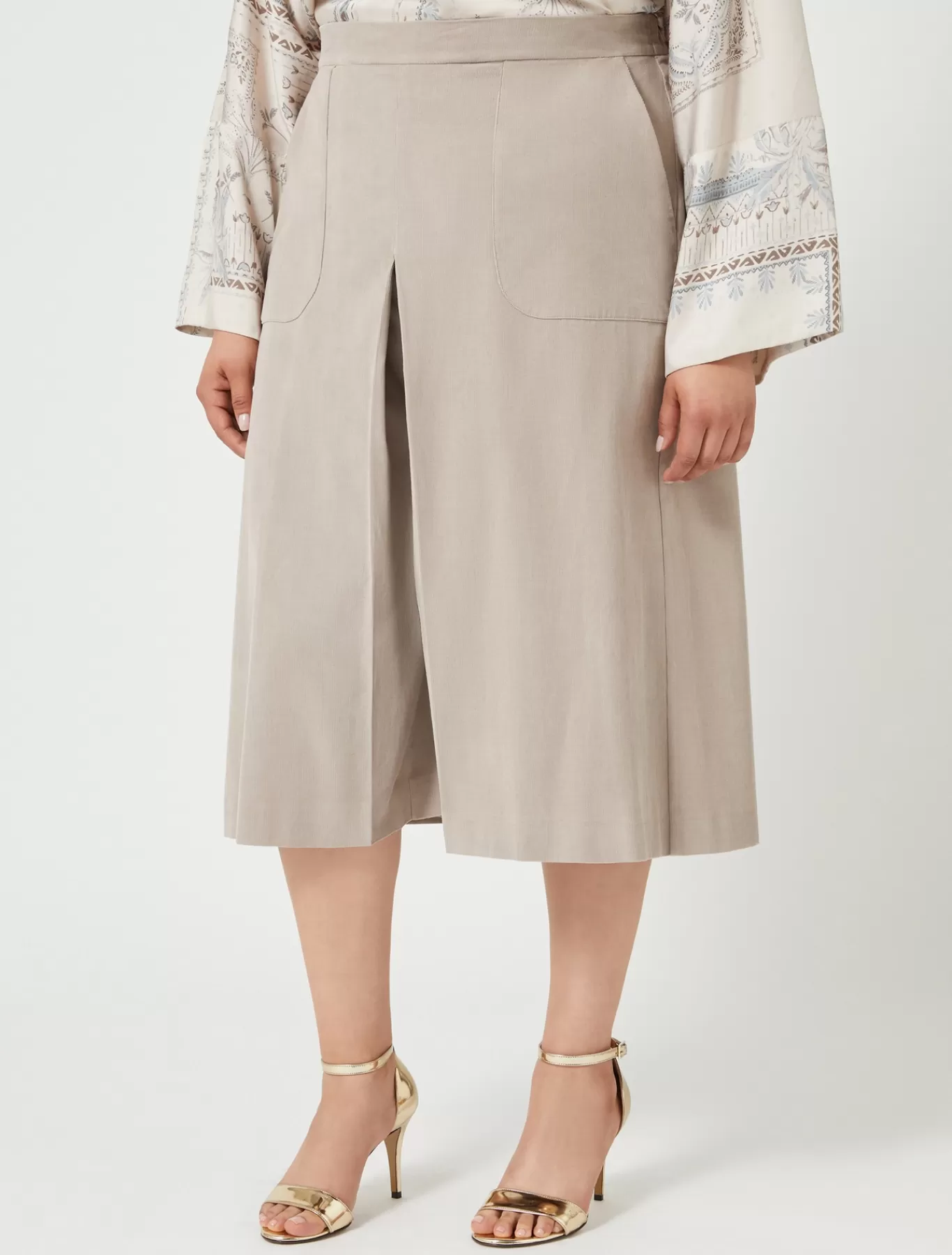 Marina Rinaldi Pantalons & Jeans | Pantalons & Jeans>Jupe-culotte en velours BEIGE