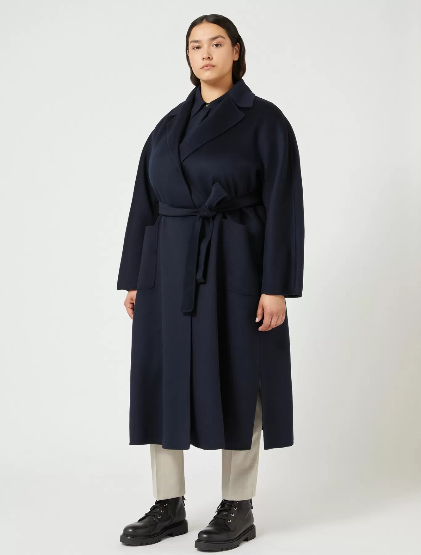 Marina Rinaldi Manteaux & Imperméables | Manteaux & Imperméables>Manteau double de pure laine BLEUMARINE