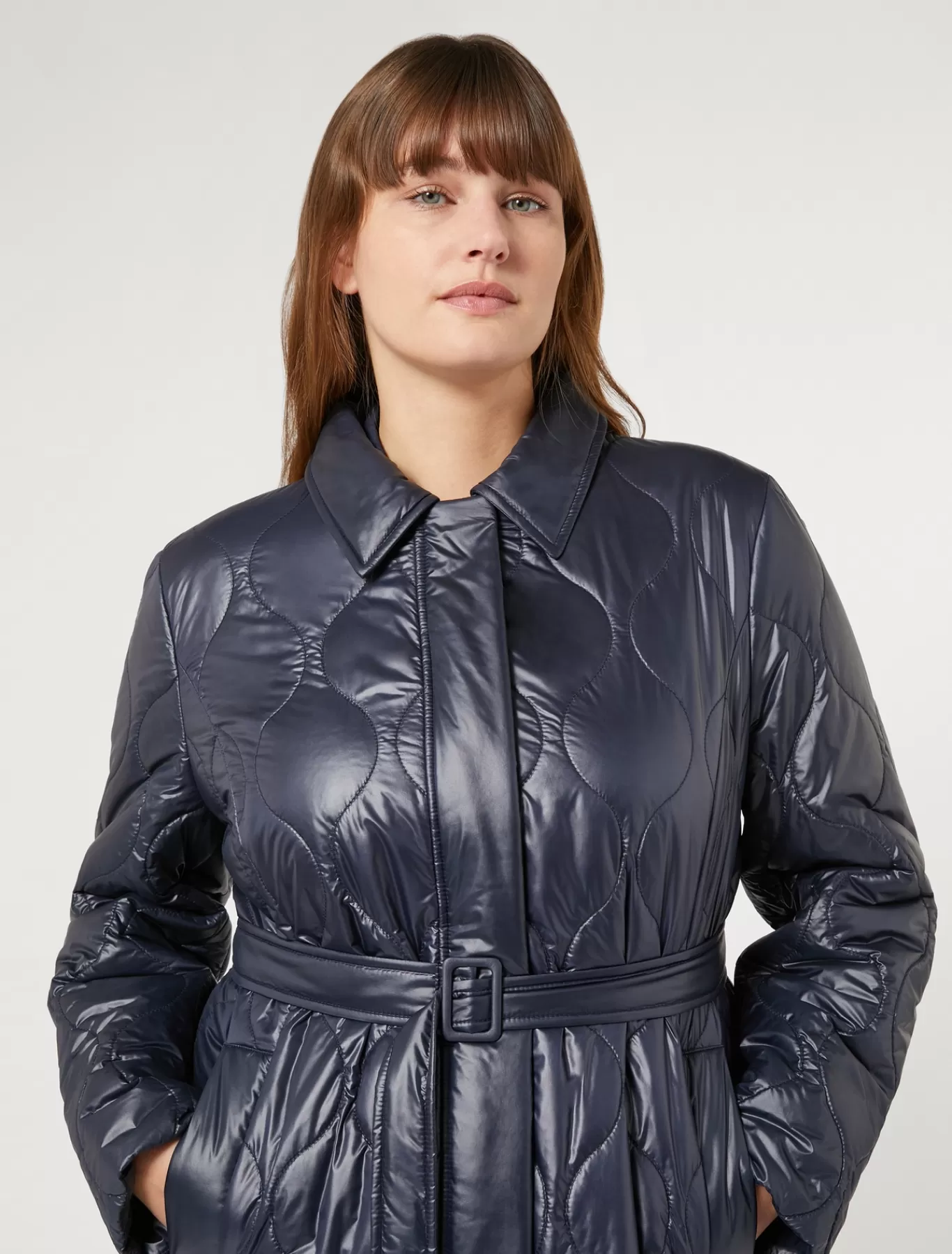 Marina Rinaldi Doudounes | Doudounes>Manteau rembourré imperméable BLEUNUIT