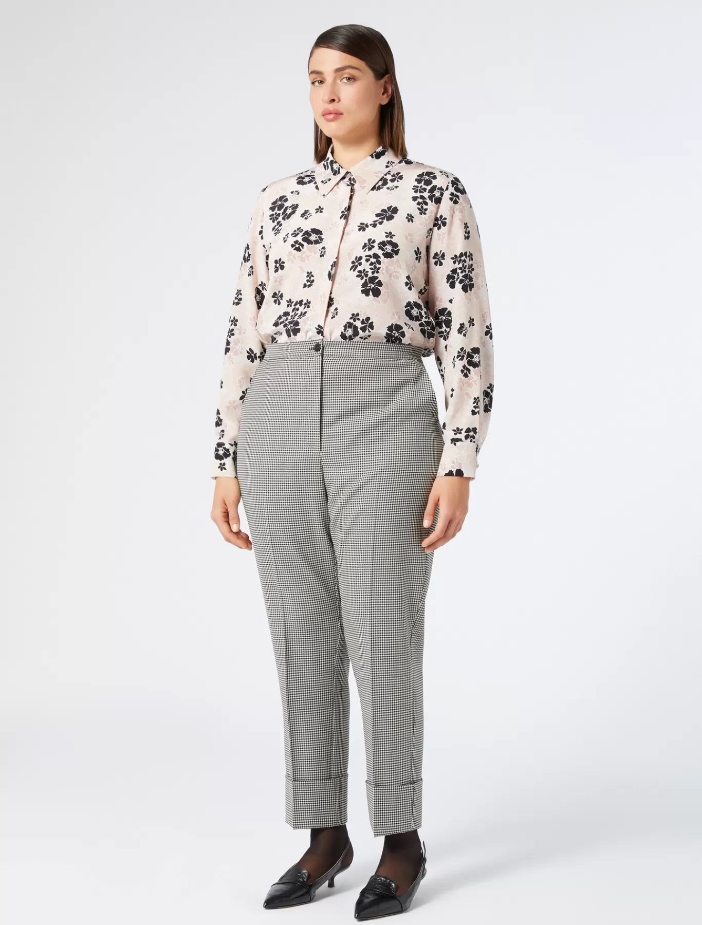 Marina Rinaldi Pantalons & Jeans | Pantalons & Jeans>Pantalon en batavia de laine stretch NOIRBLANC