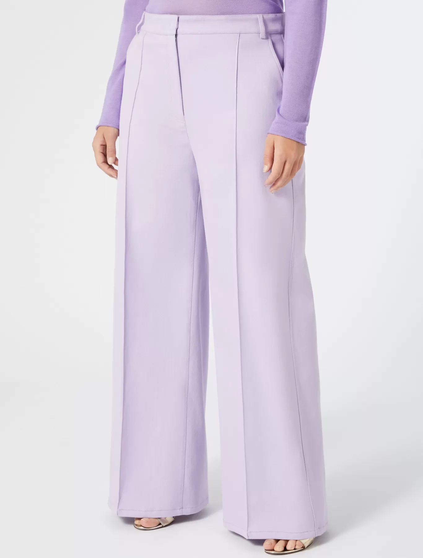 Marina Rinaldi Pantalons & Jeans | Pantalons & Jeans>Pantalon en bull de coton LILAS