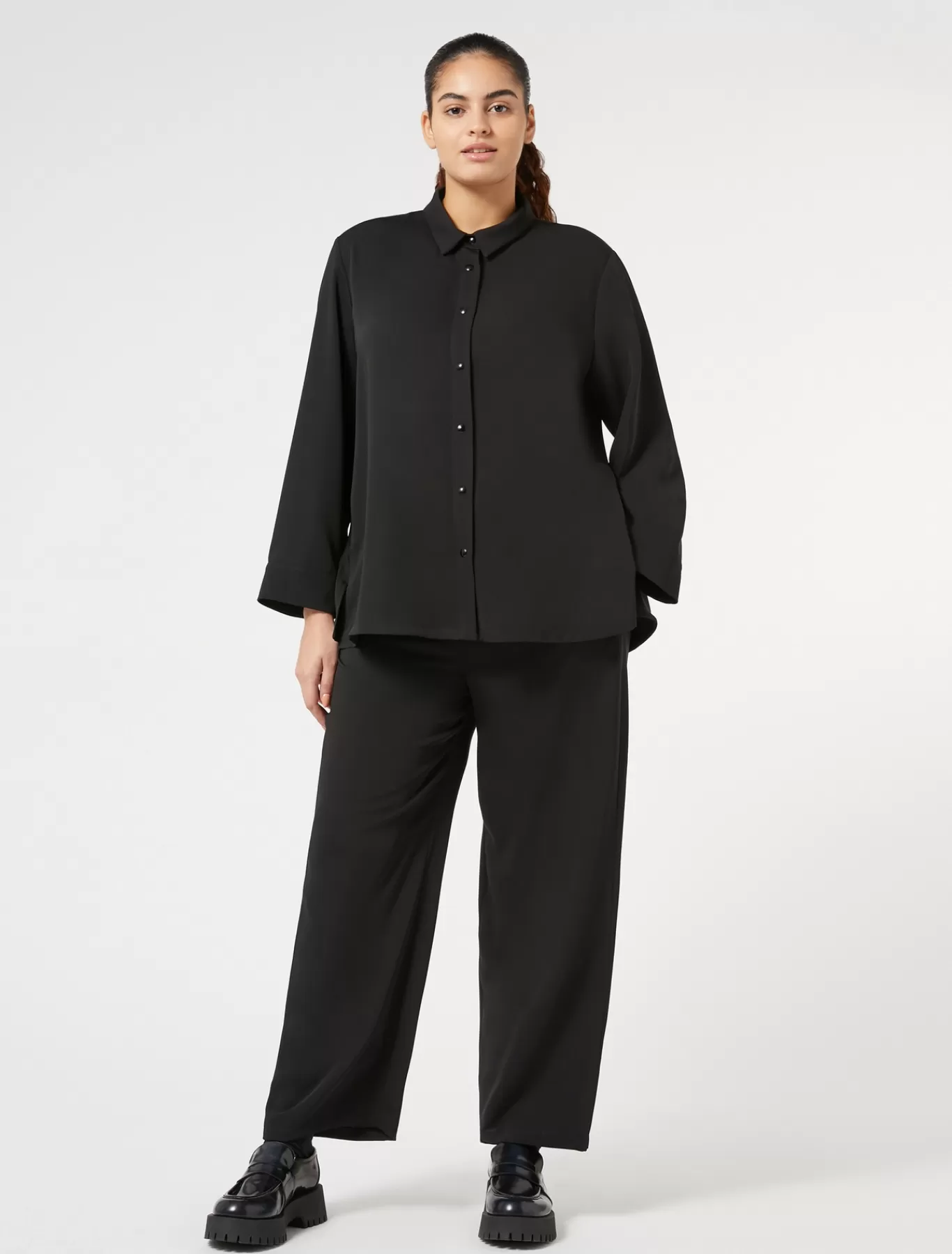 Marina Rinaldi Pantalons & Jeans | Pantalons & Jeans>Pantalon en cady fluide NOIR