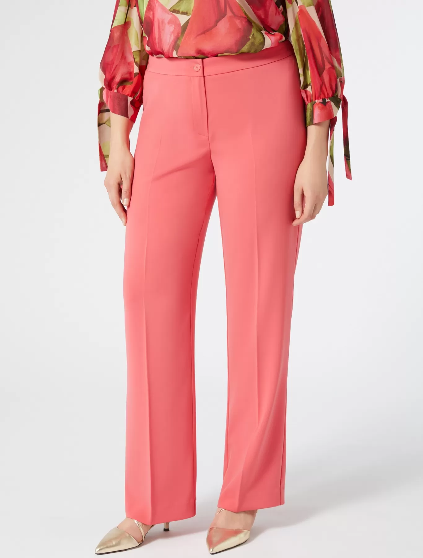 Marina Rinaldi Pantalons Et Jupes | Sélection Élégante>Pantalon en cady fluide CORAIL