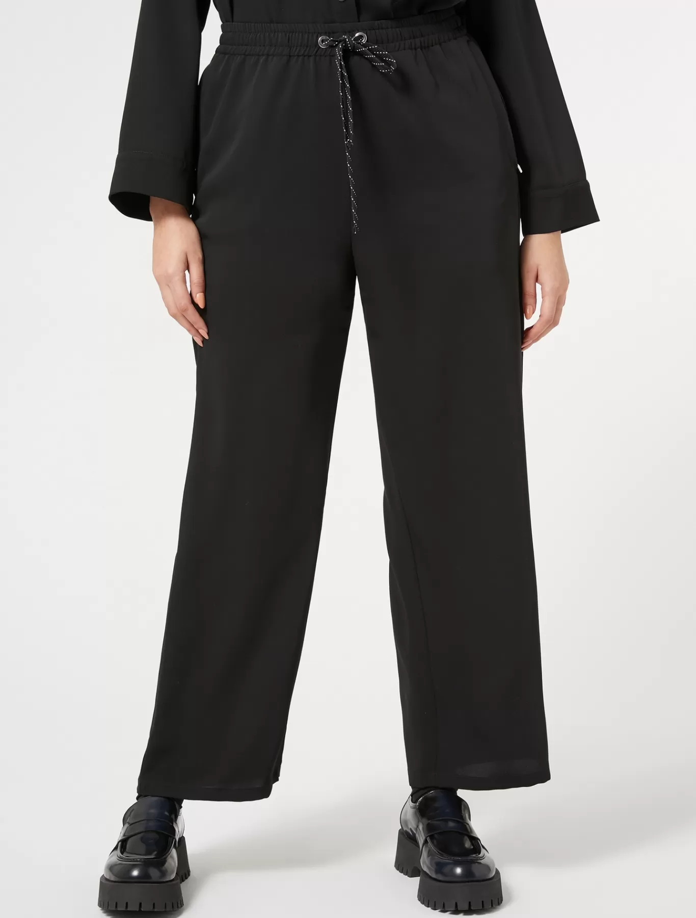 Marina Rinaldi Pantalons & Jeans | Pantalons & Jeans>Pantalon en cady fluide NOIR