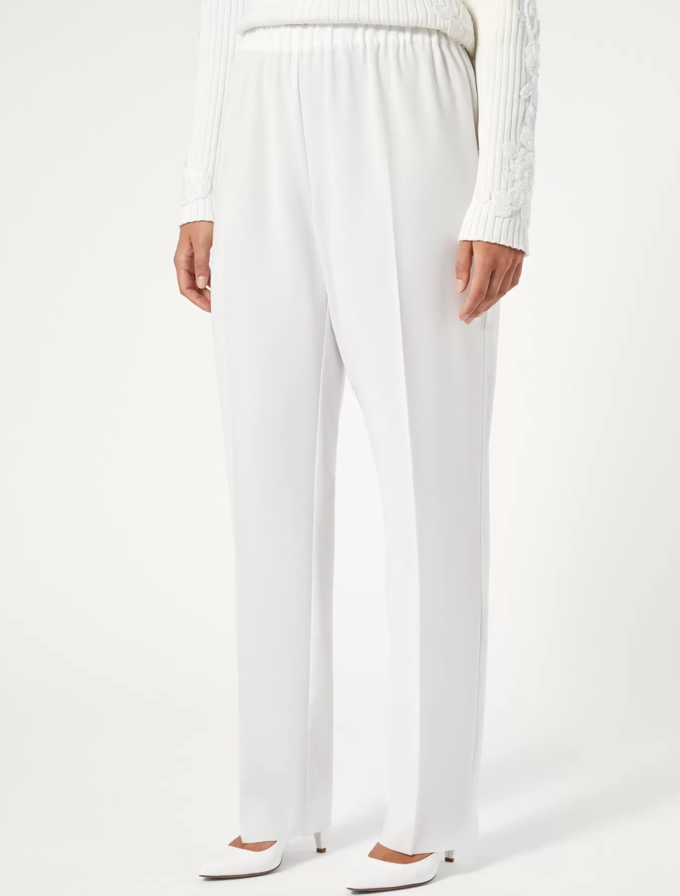 Marina Rinaldi Pantalons & Jeans | Pantalons & Jeans>Pantalon en cady triacétate BLANC