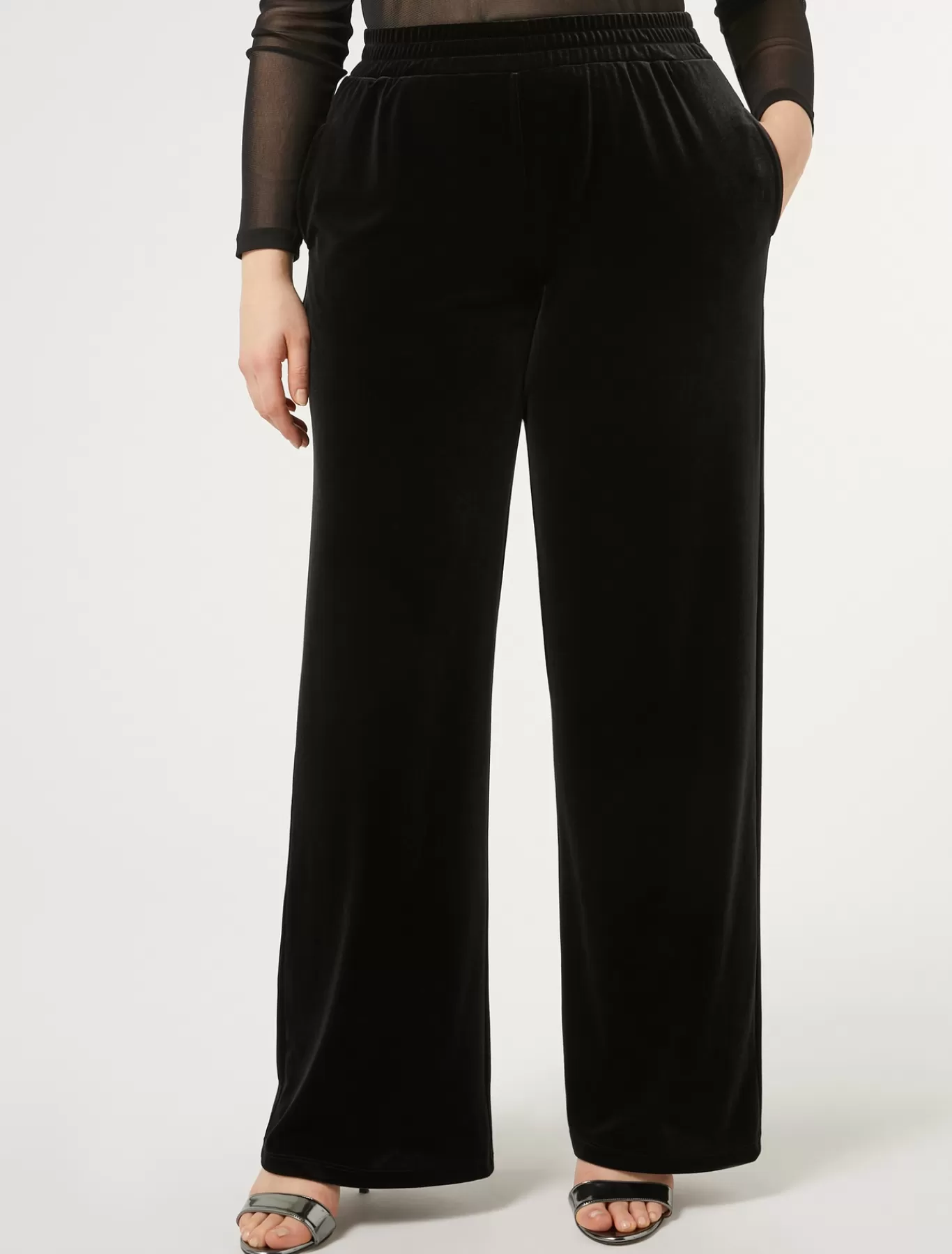 Marina Rinaldi Pantalons & Jeans | Pantalons & Jeans>Pantalon en chenille stretch NOIR