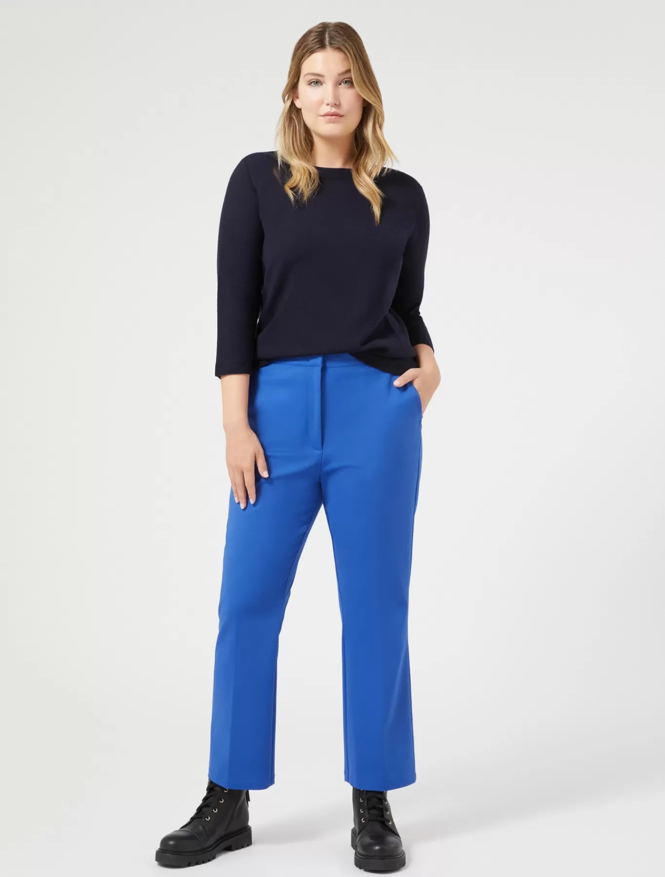 Marina Rinaldi Pantalons & Jeans | Pantalons & Jeans>Pantalon en coton mélangé stretch BLEUDECHINE