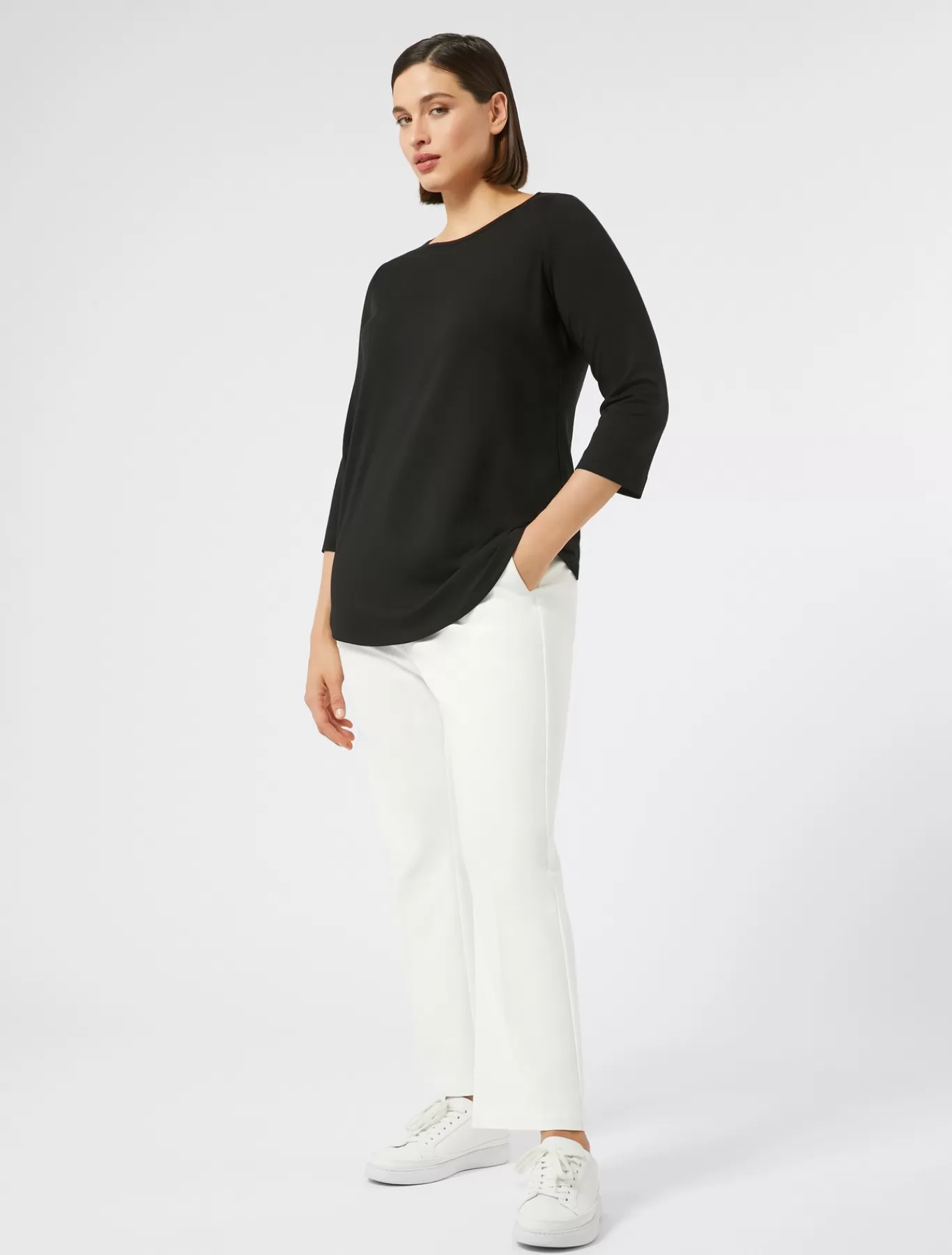 Marina Rinaldi Pantalons & Jeans | Pantalons & Jeans>Pantalon en coton mélangé stretch IVOIRE