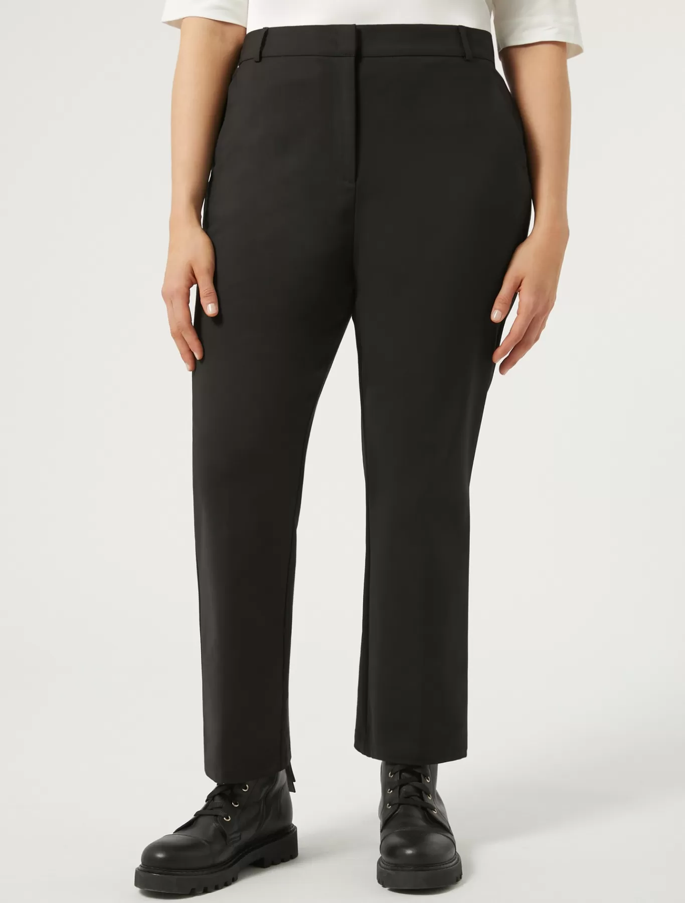 Marina Rinaldi Pantalons & Jeans | Pantalons & Jeans>Pantalon en coton mélangé stretch NOIR