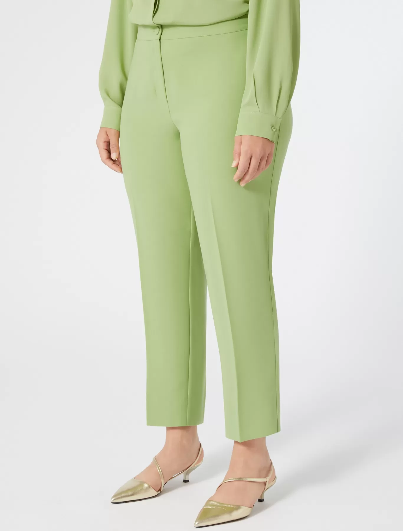 Marina Rinaldi Pantalons Et Jupes | Pantalons & Jeans>Pantalon en crêpe envers satin VERTOLIVE