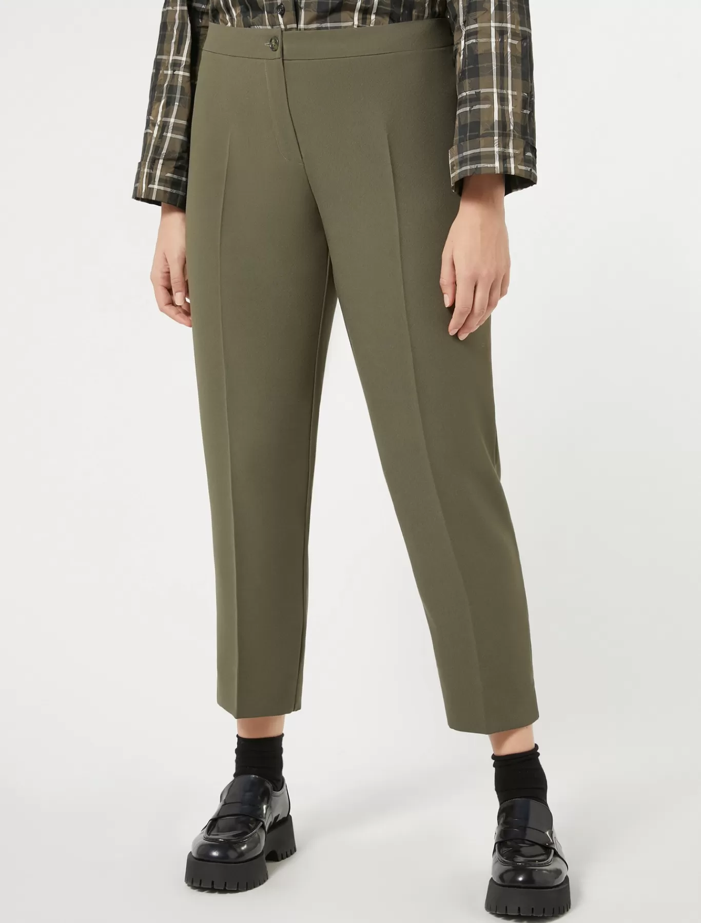 Marina Rinaldi Pantalons & Jeans | Pantalons & Jeans>Pantalon en crêpe envers satin KAKI