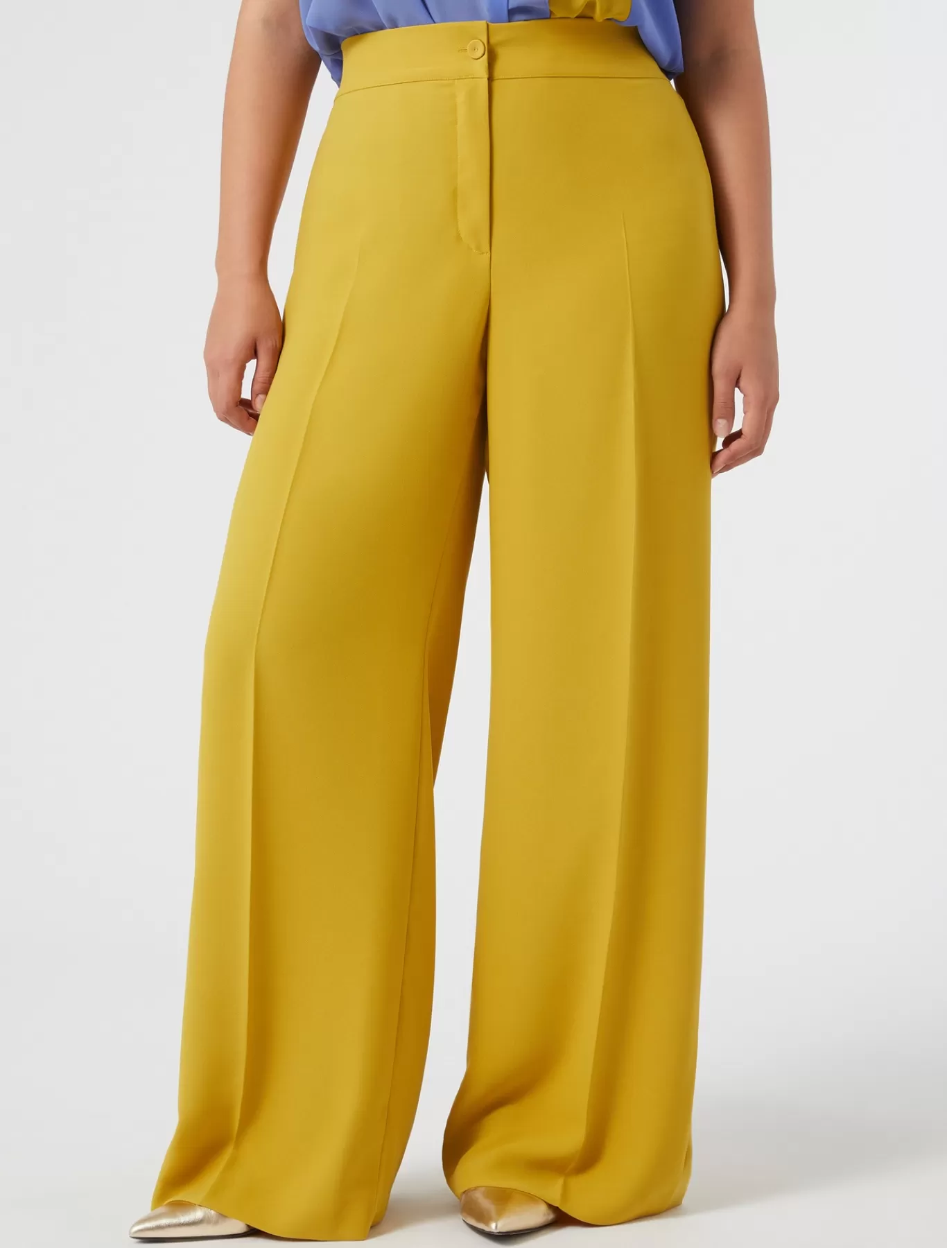 Marina Rinaldi Pantalons Et Jupes | Pantalons & Jeans>Pantalon en crêpe envers satin OR