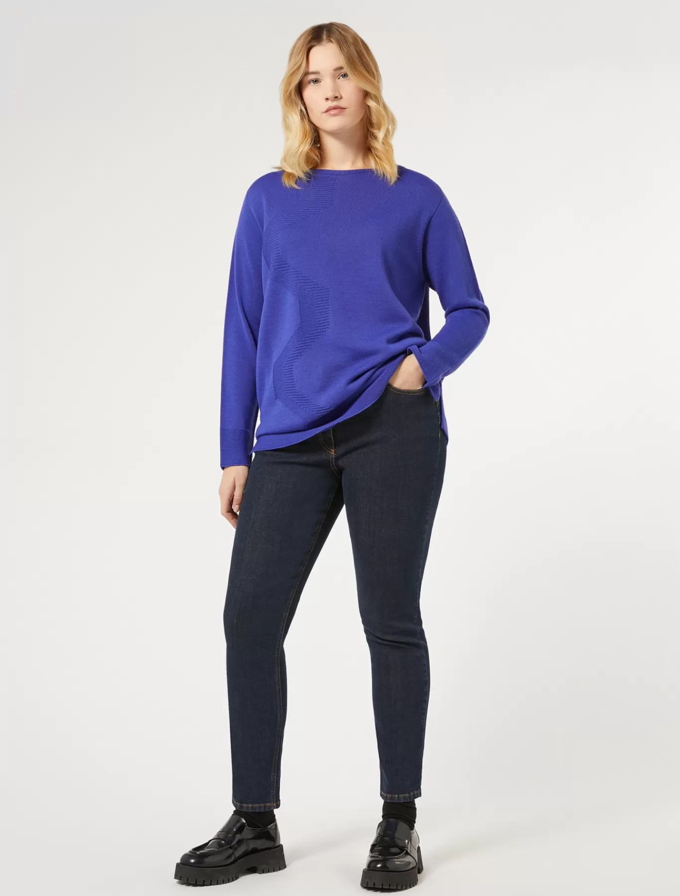 Marina Rinaldi Pantalons & Jeans | Pantalons & Jeans>Pantalon en denim de coton BLEUNUIT