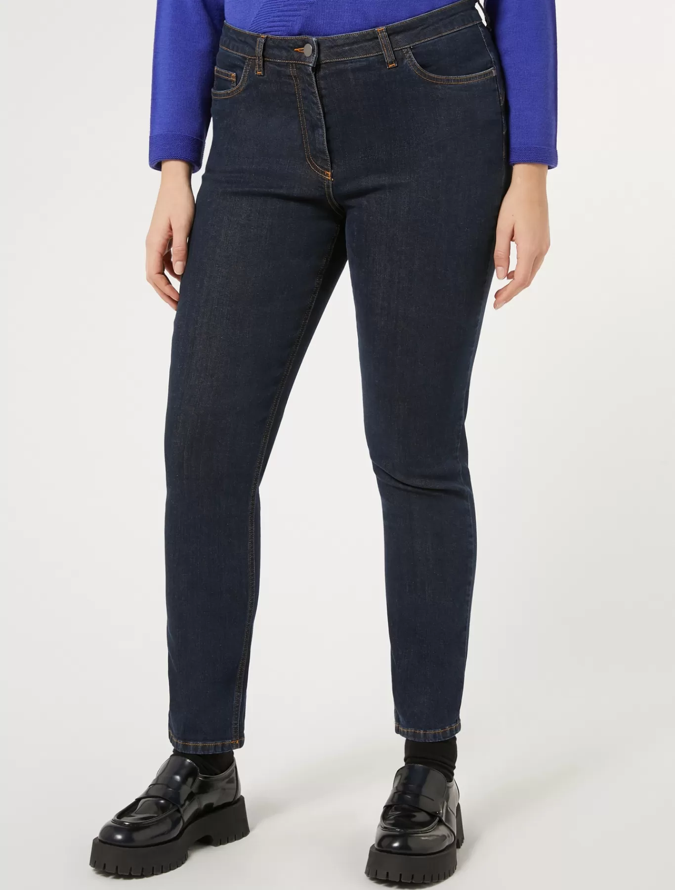 Marina Rinaldi Pantalons & Jeans | Pantalons & Jeans>Pantalon en denim de coton BLEUNUIT