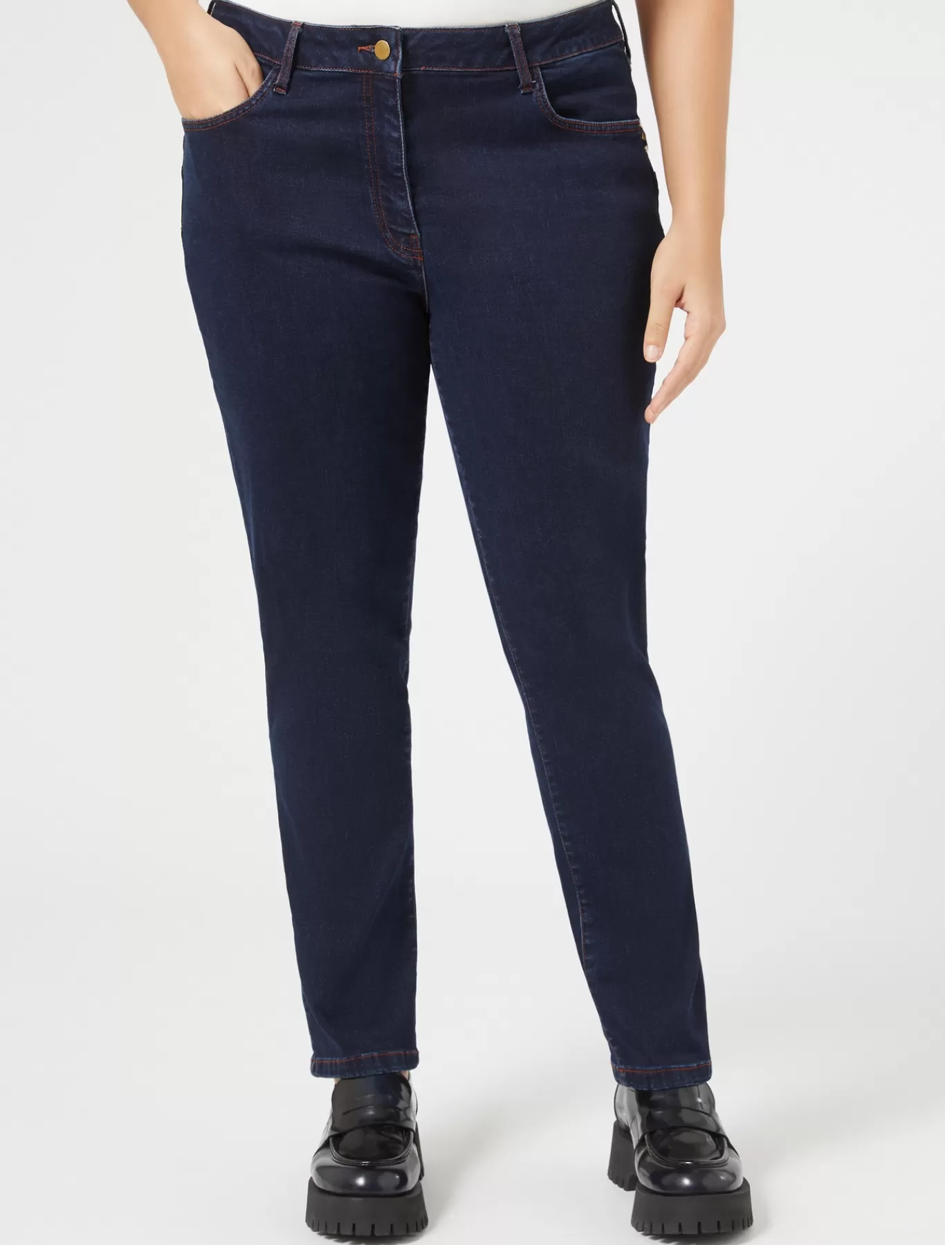 Marina Rinaldi Pantalons & Jeans | Pantalons & Jeans>Pantalon en denim de coton stretch BLEUJEANS