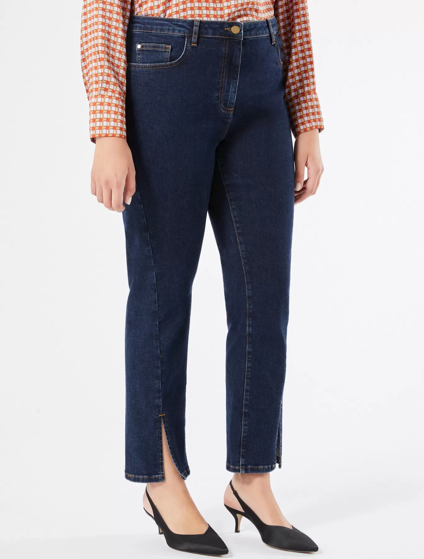 Marina Rinaldi Pantalons & Jeans | Pantalons & Jeans>Pantalon en denim de coton stretch BLEUNUIT