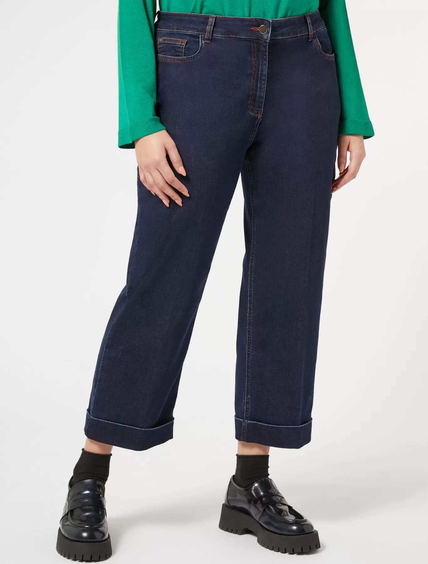 Marina Rinaldi Pantalons & Jeans | Pantalons & Jeans>Pantalon en denim de coton stretch BLEUJEANS